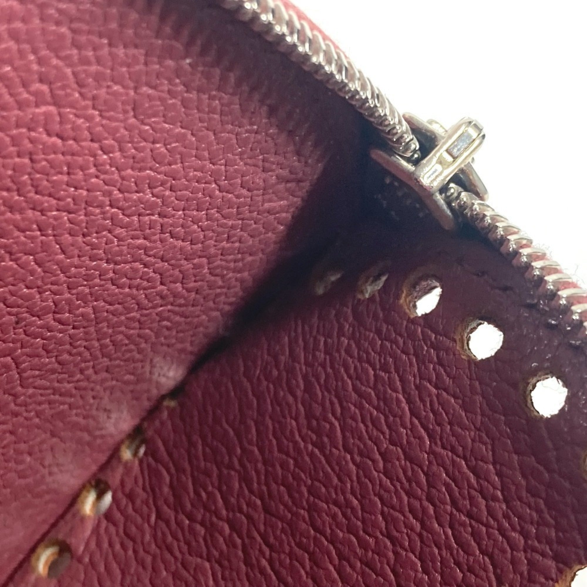 Hermes Purple Leather Coin Purse/Coin Case (Pre-Owned)