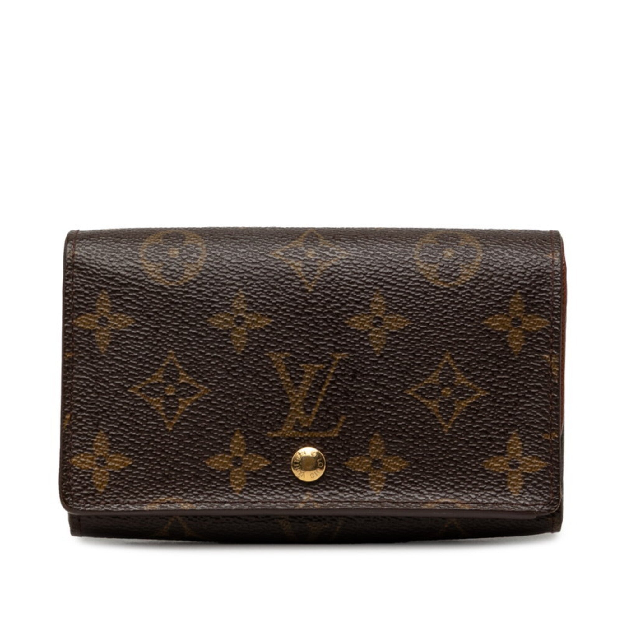 Louis Vuitton Monogram Brown Pvc Leather Wallet (Bi-Fold) (Pre-Owned)