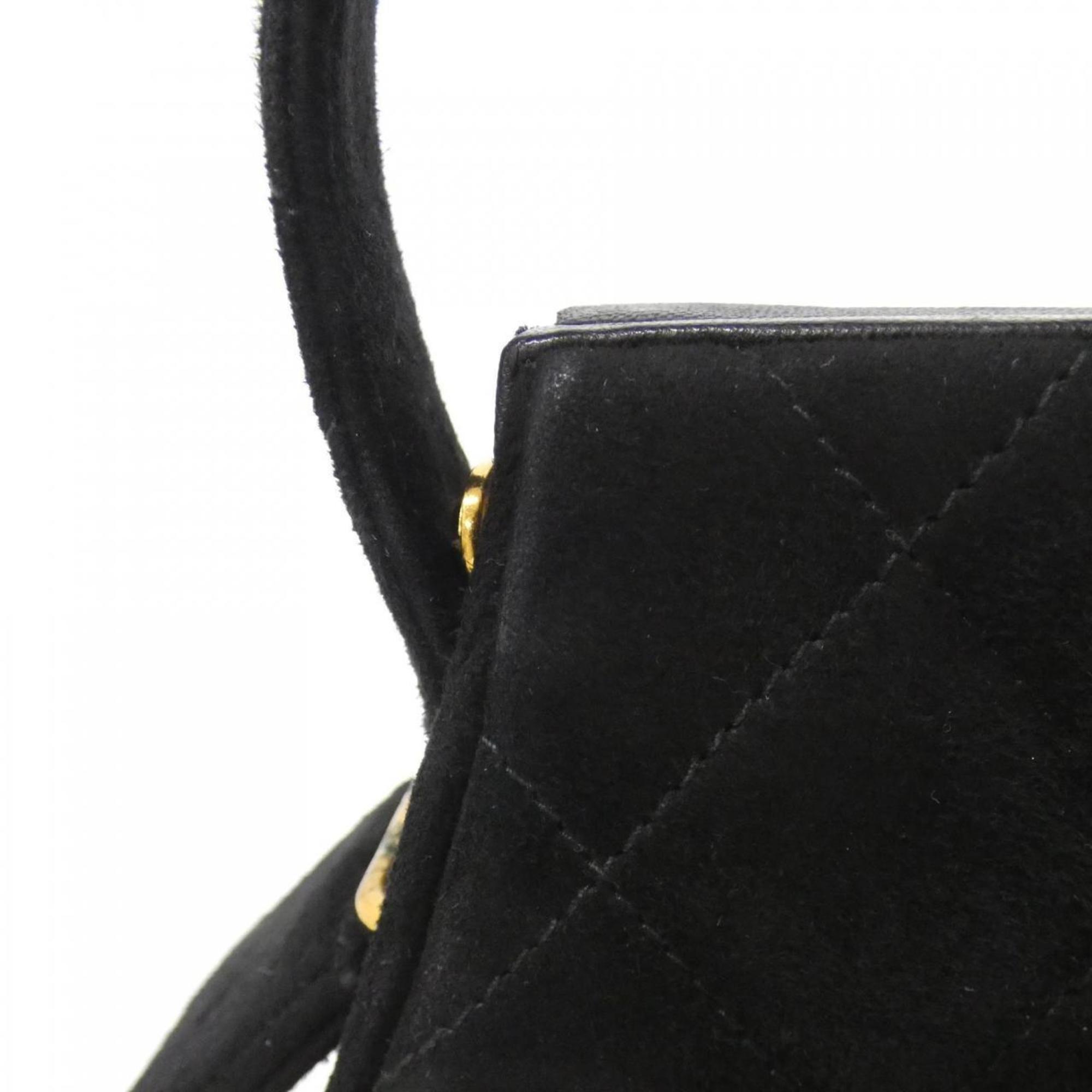 Chanel Black Suede Handbag (Pre-Owned)