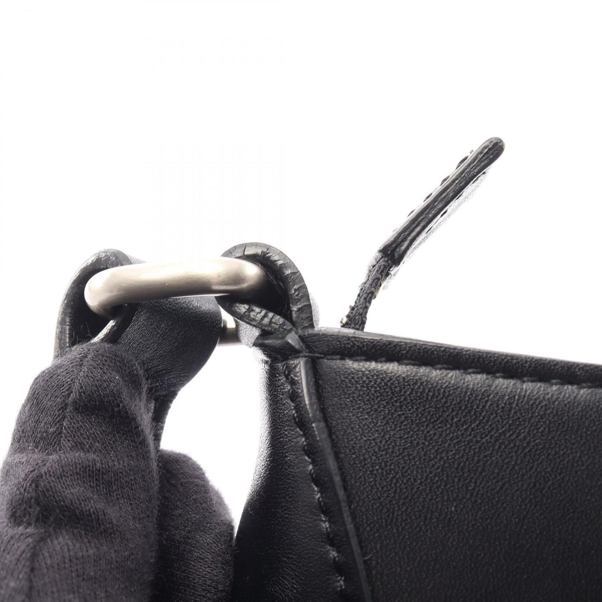 Burberry Black Leather Handbag Shoulder Bag (Pre-Owned)