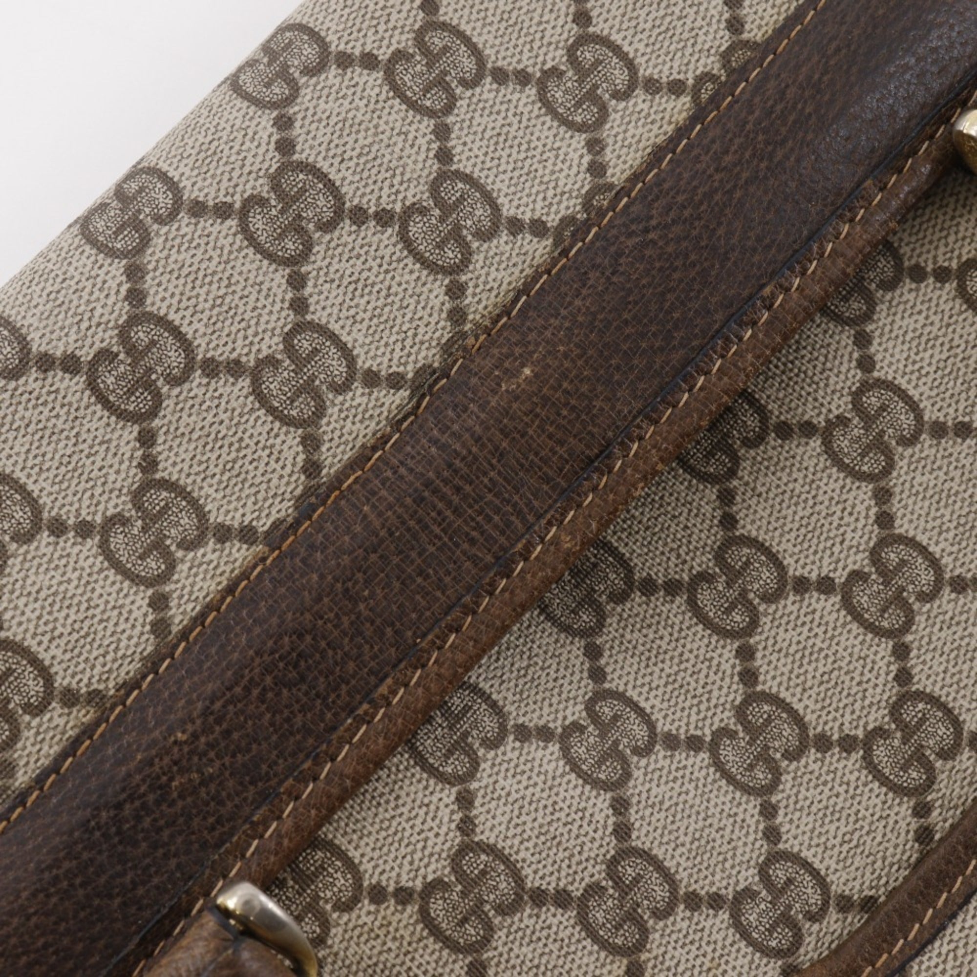 Gucci Sherry Line Brown Pvc Handbag (Pre-Owned)