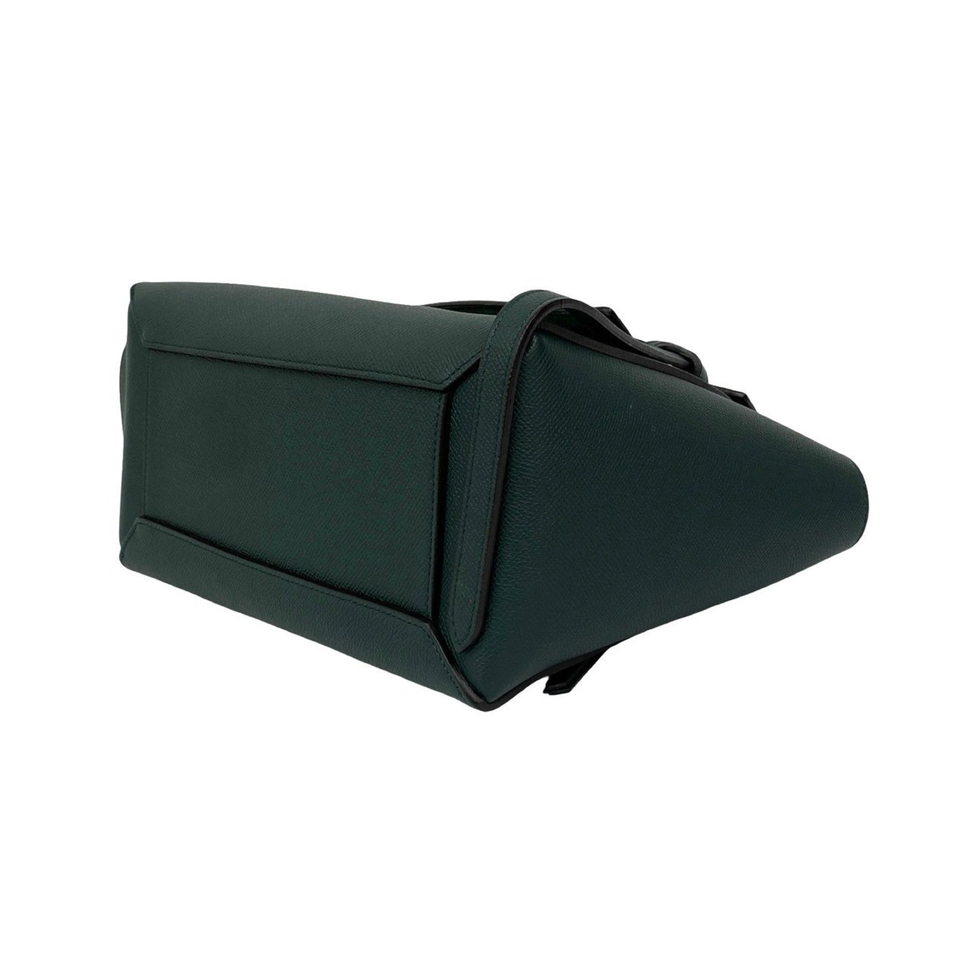 Celine Green Leather Handbag Pochette Shoulder Bag (Pre-Owned)