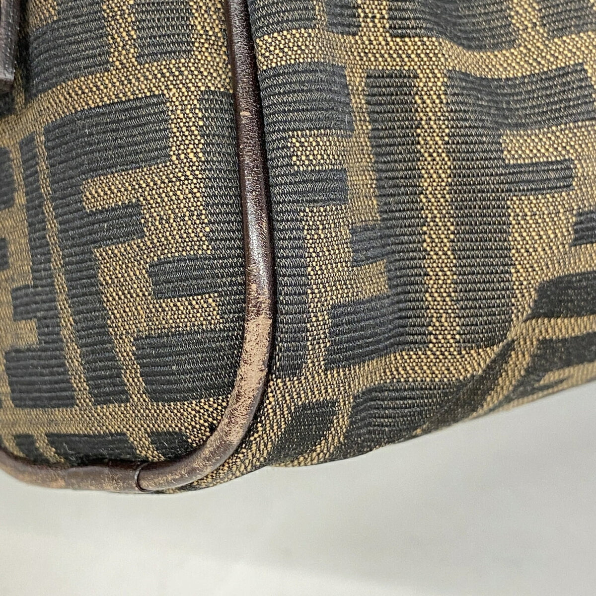 Fendi Brown Nylon Canvas Handbag (Pre-Owned)