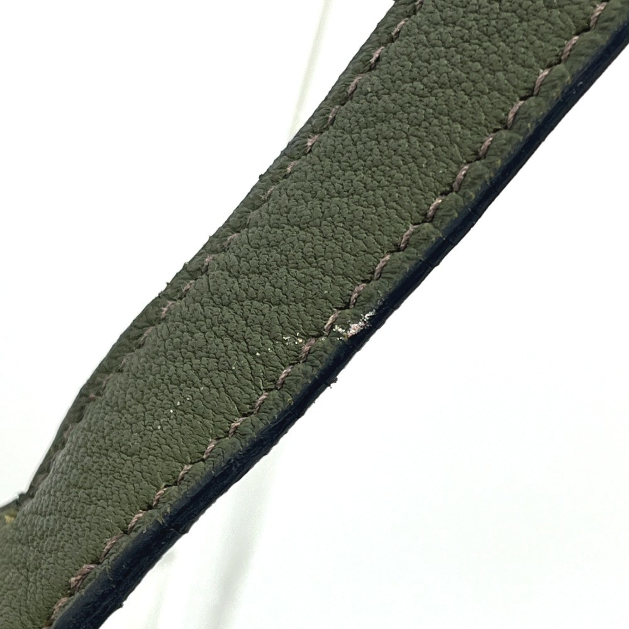 Hermes Khaki Leather Handbag (Pre-Owned)