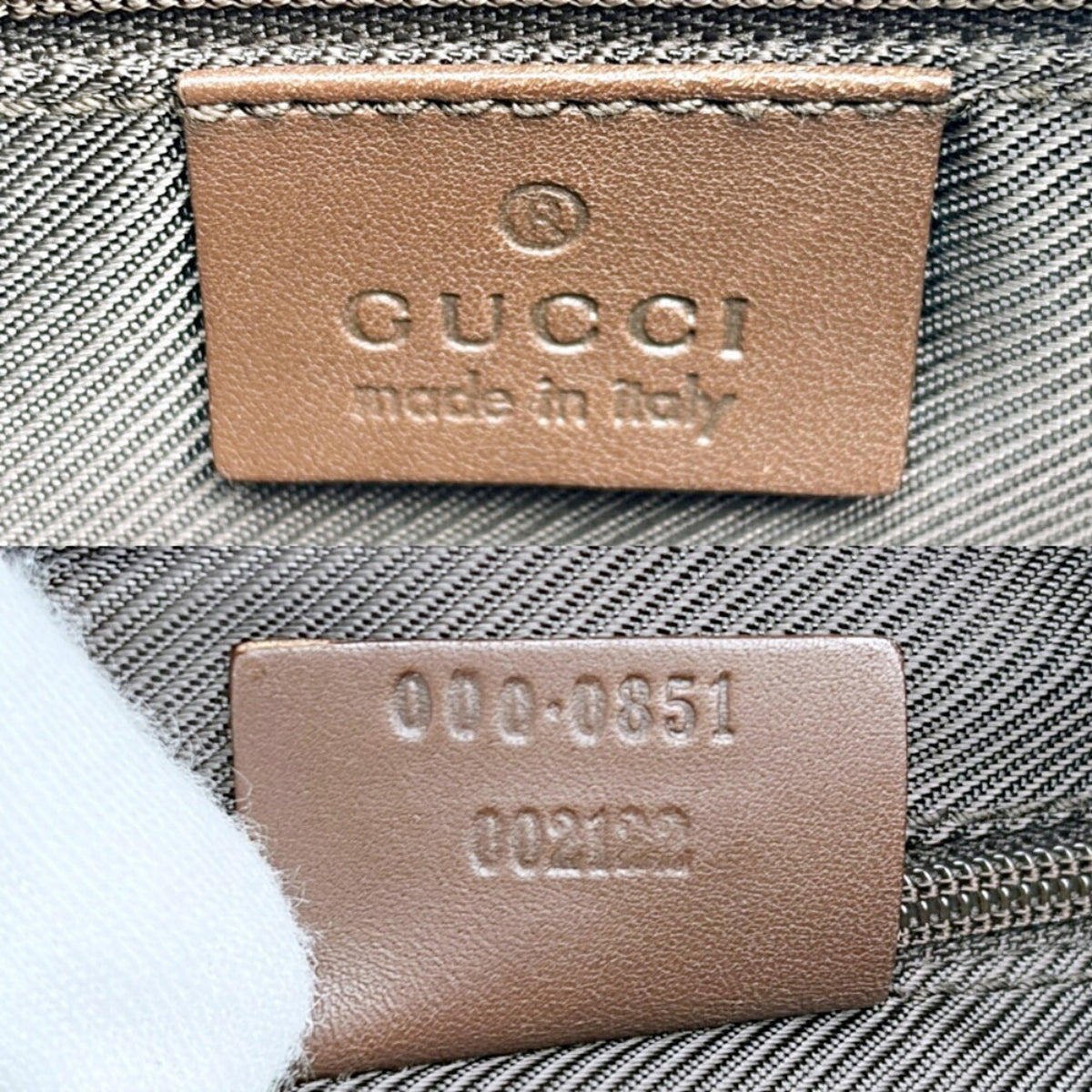 Gucci Beige Brown Gg Canvas Leather Handbag (Pre-Owned)