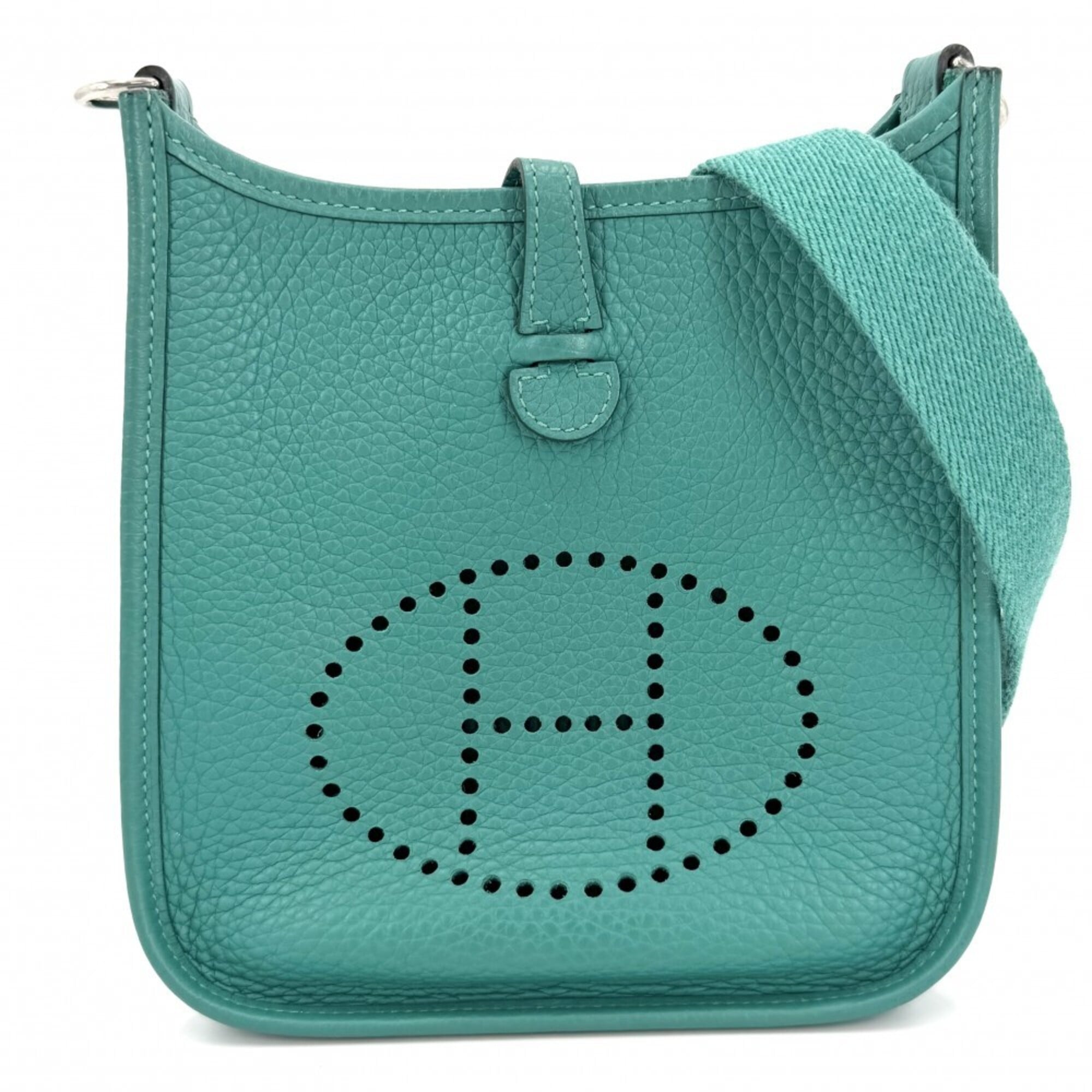 Hermes Green Leather Shoulder Bag (Pre-Owned)