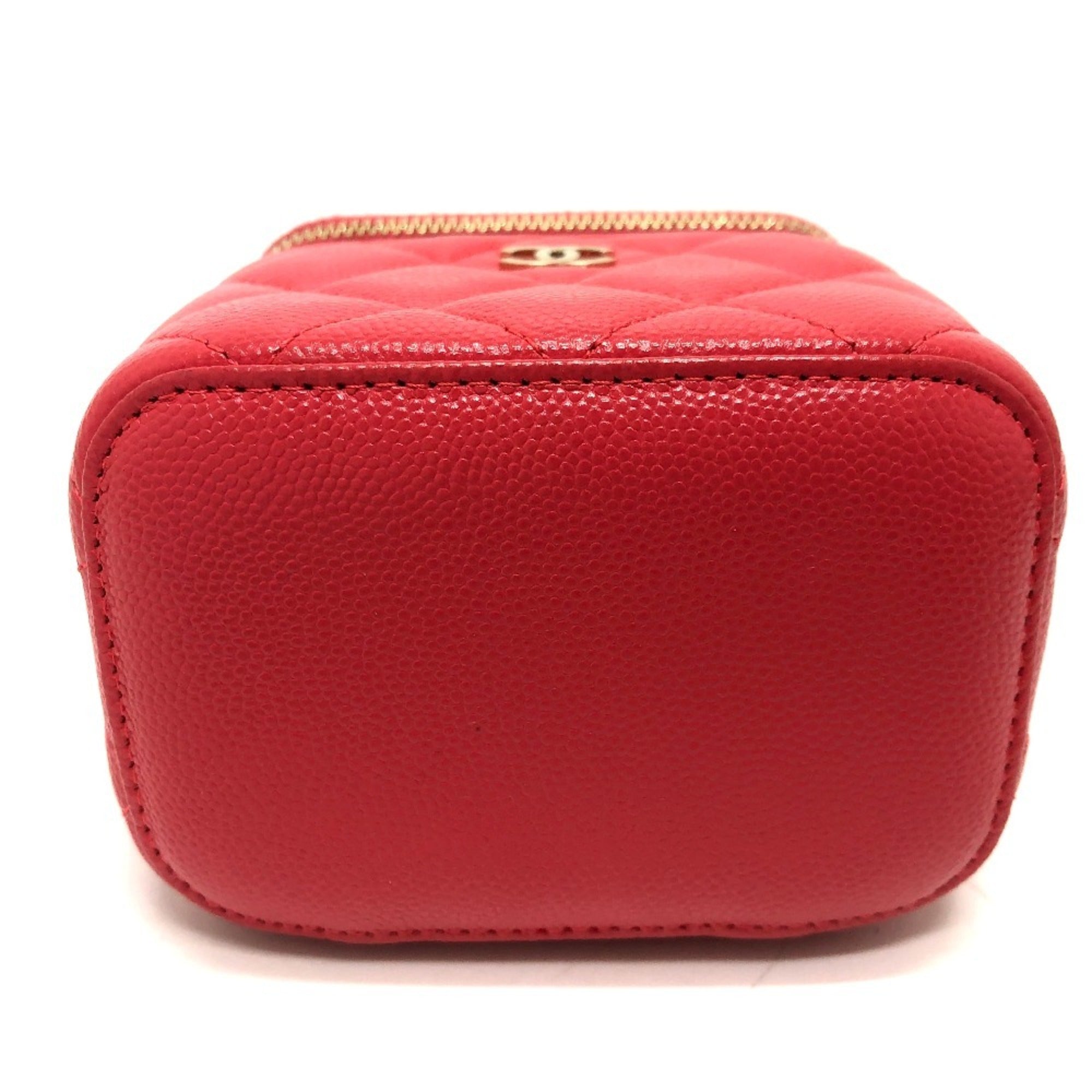 Chanel Pink Caviar Leather Shoulder Bag Vanity Bag (Pre-Owned)