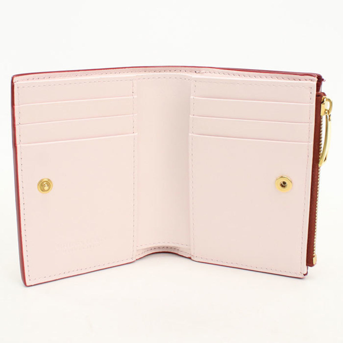Bottega Veneta Red Color Leather Wallet (Bi-Fold) (Pre-Owned)