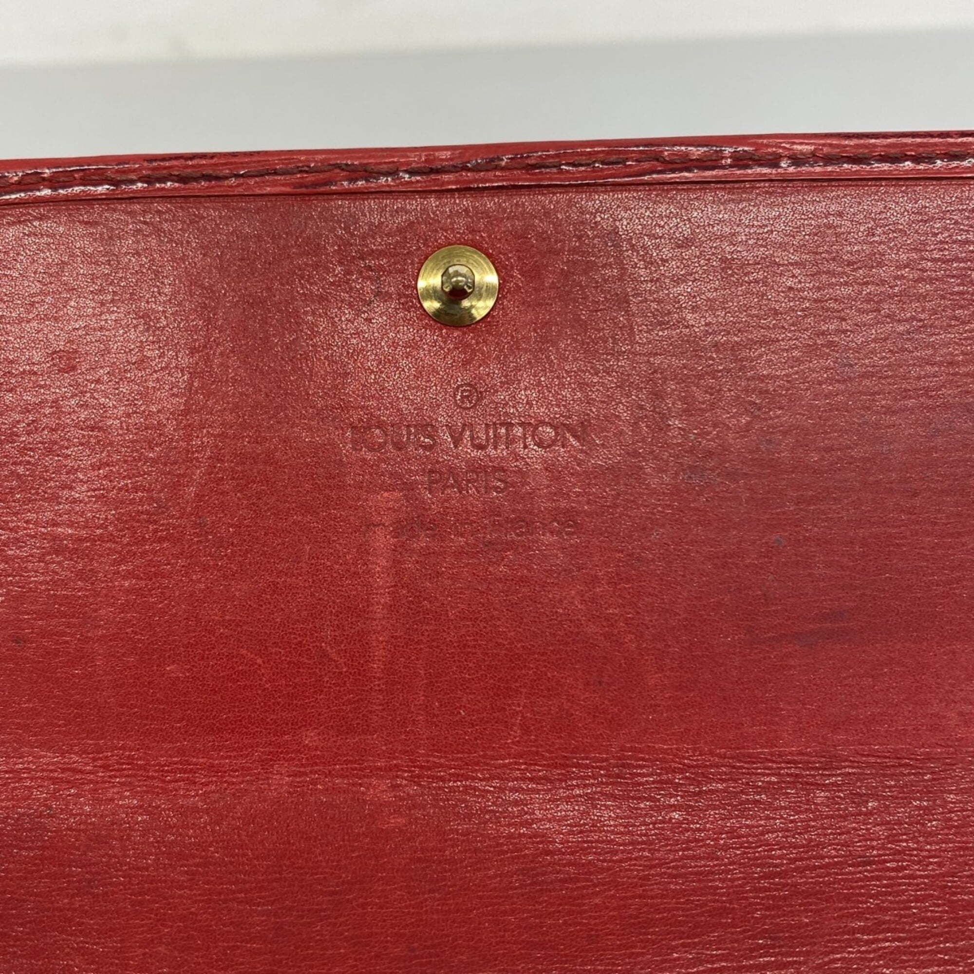 Louis Vuitton Castilian Red Long Wallet (Bi-Fold) (Pre-Owned)