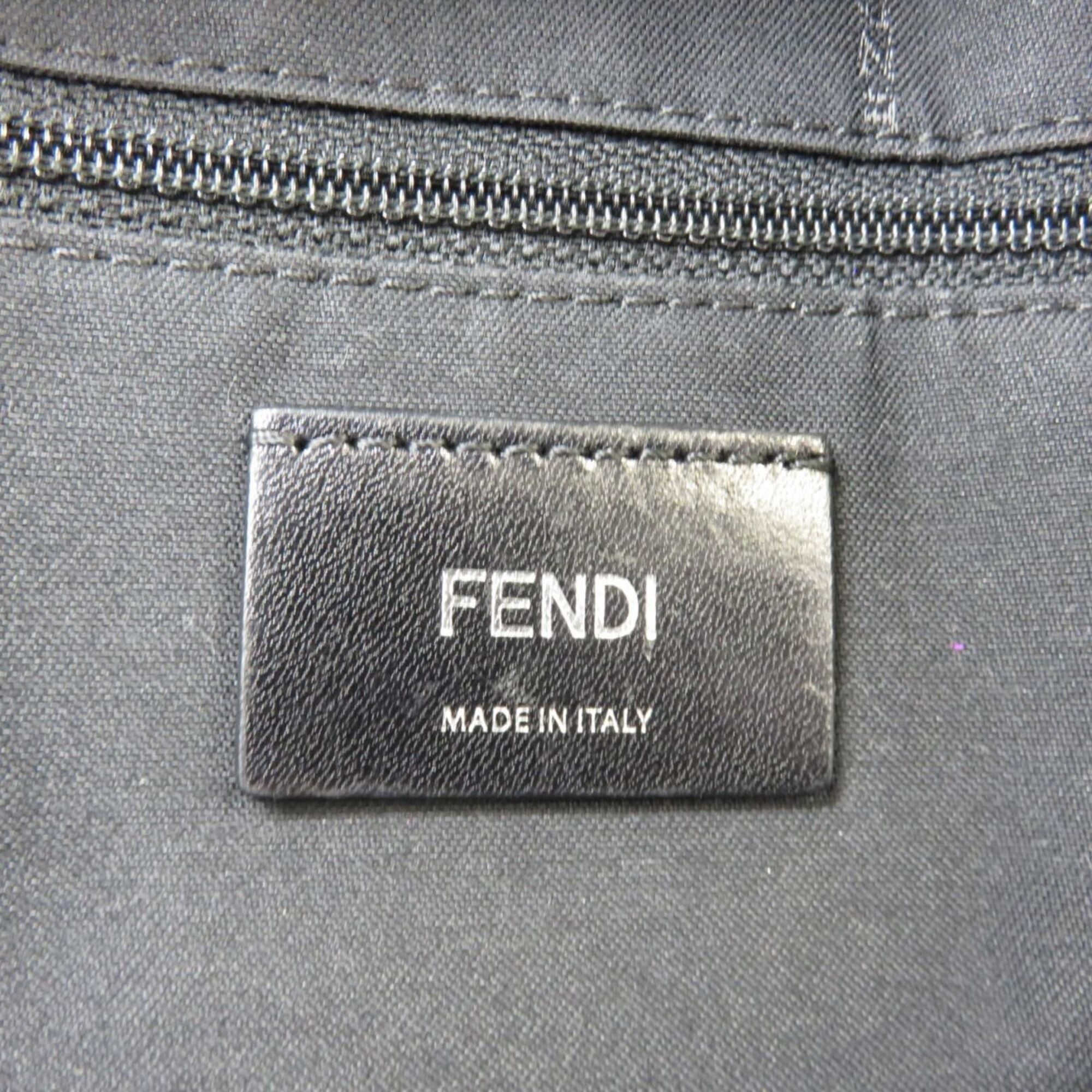 Fendi Black Nylon Leather Backpack (Pre-Owned)