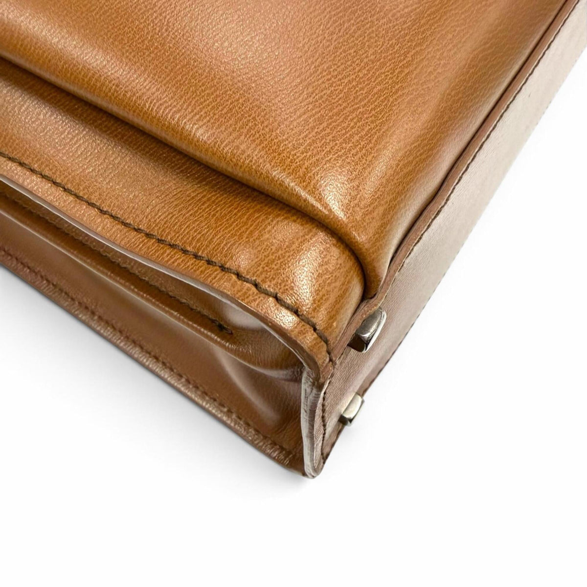 Salvatore Ferragamo Brown Leather Briefcase (Pre-Owned)