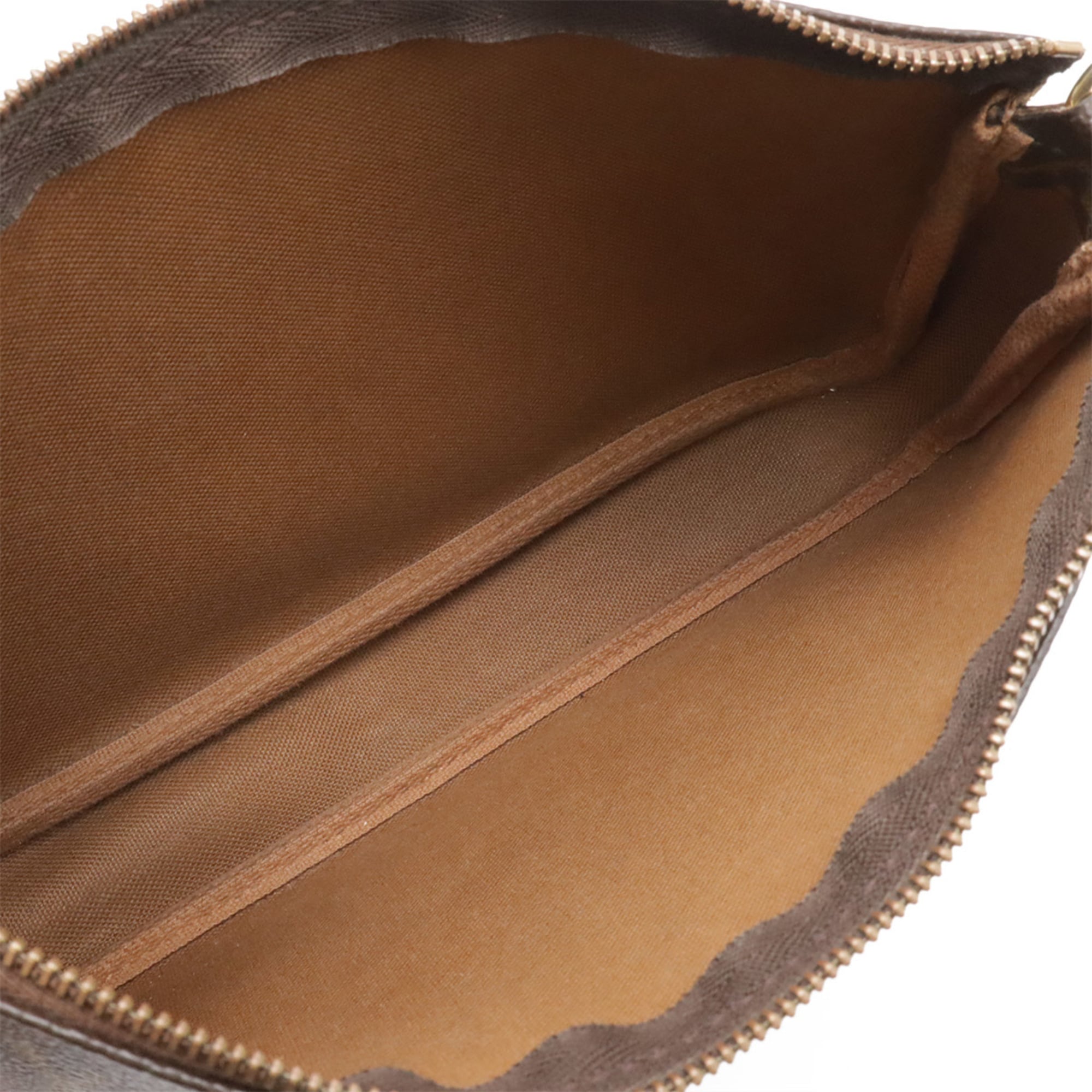 Louis Vuitton Brown Pvc Handbag Pochette Pouch Shoulder Bag (Pre-Owned)