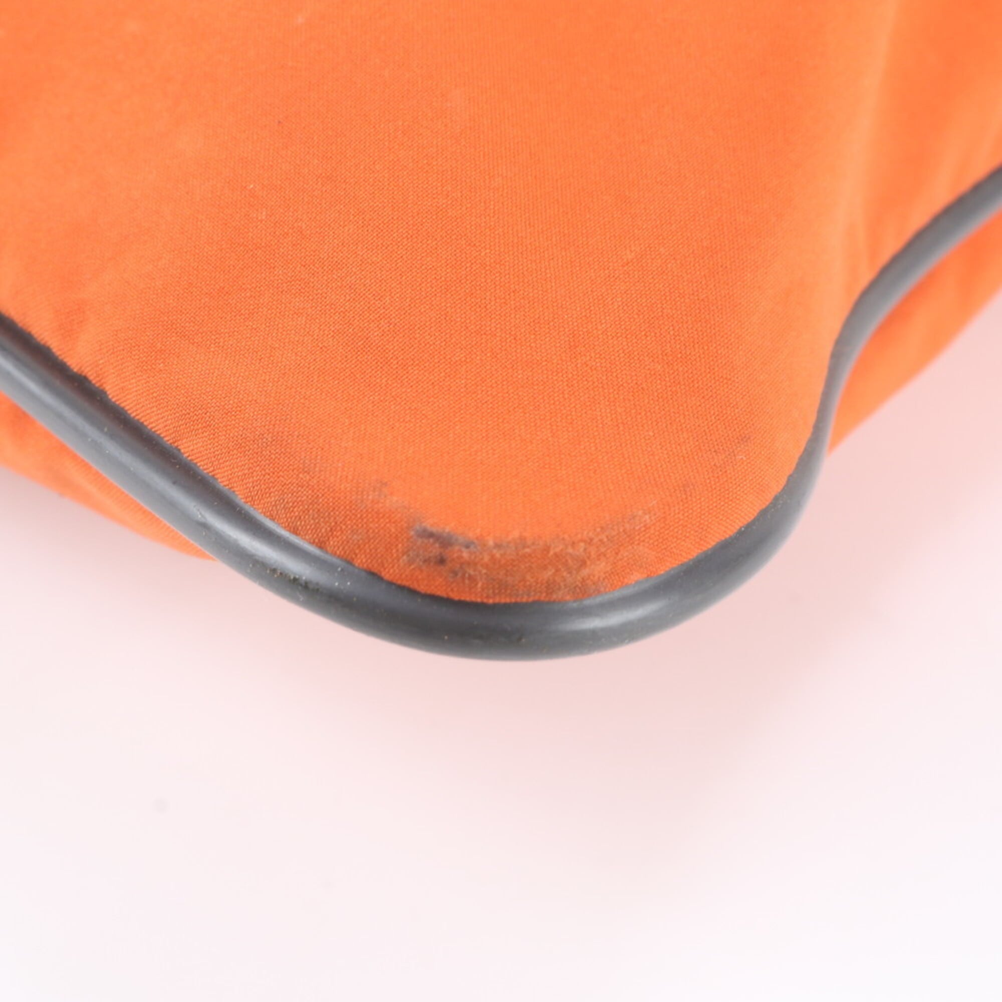 Pradasports Khaki Orange Nylon Handbag Tote Bag (Pre-Owned)