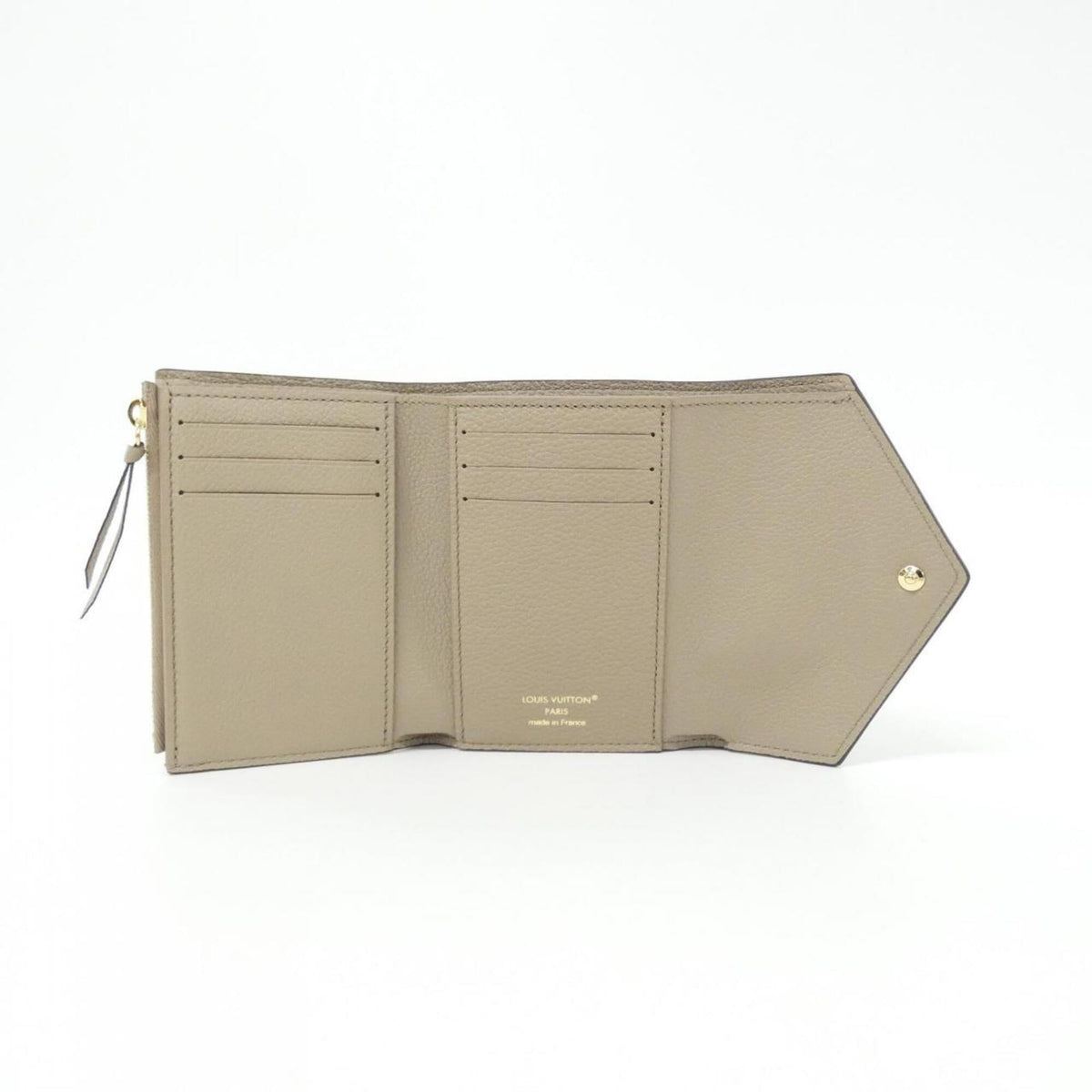 Louis Vuitton Cream Tourterelle Leather Wallet (Tri-Fold) (Pre-Owned)