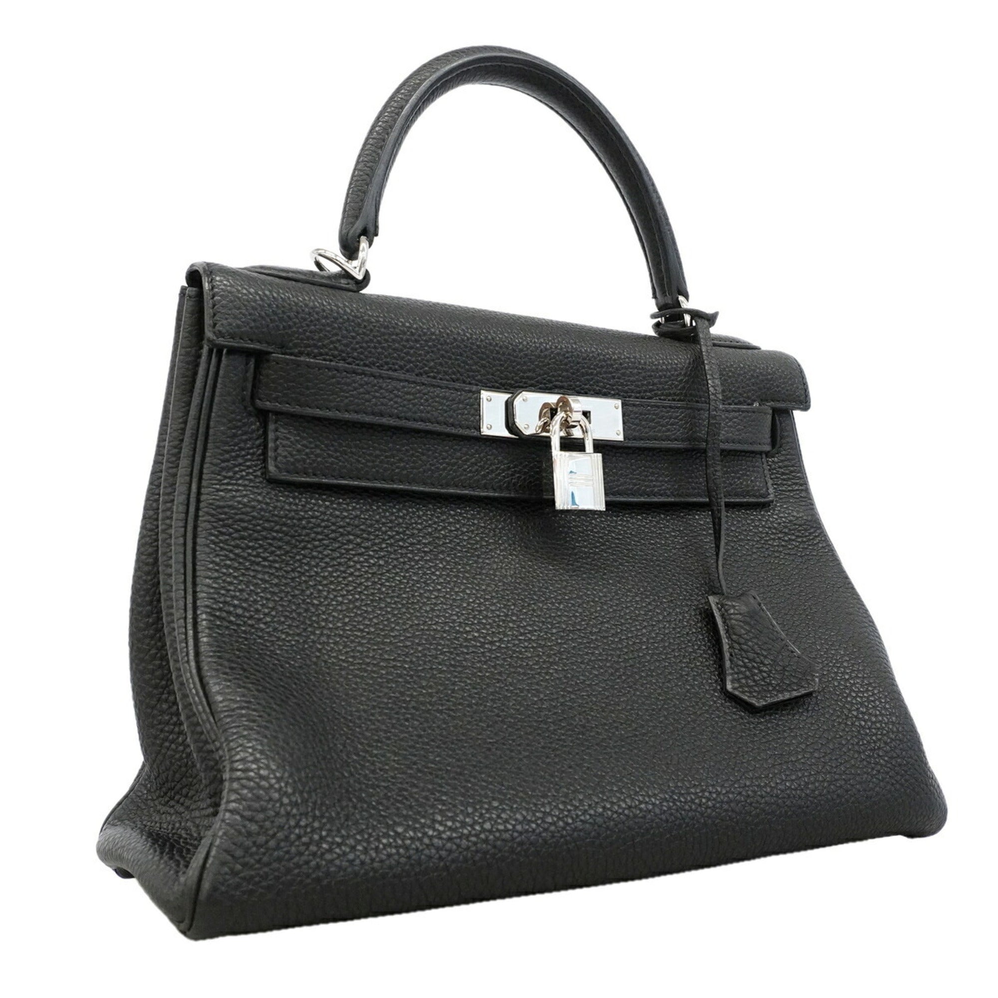 Hermes Black Togo Leather Handbag (Pre-Owned)