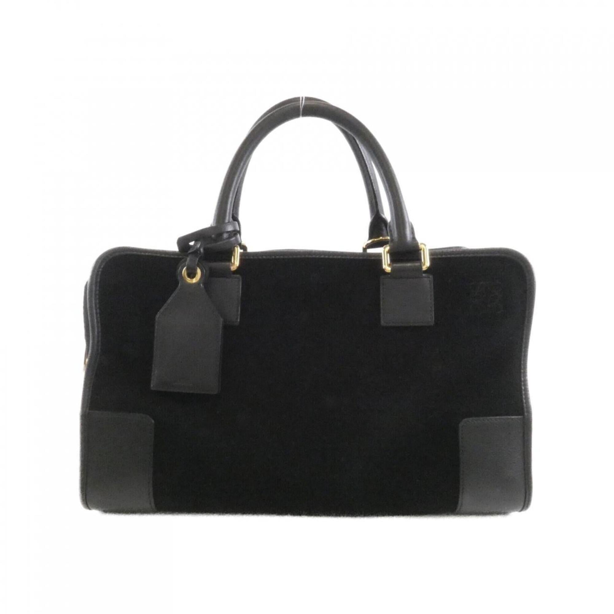 Loewe Black Suede Leather Handbag (Pre-Owned)