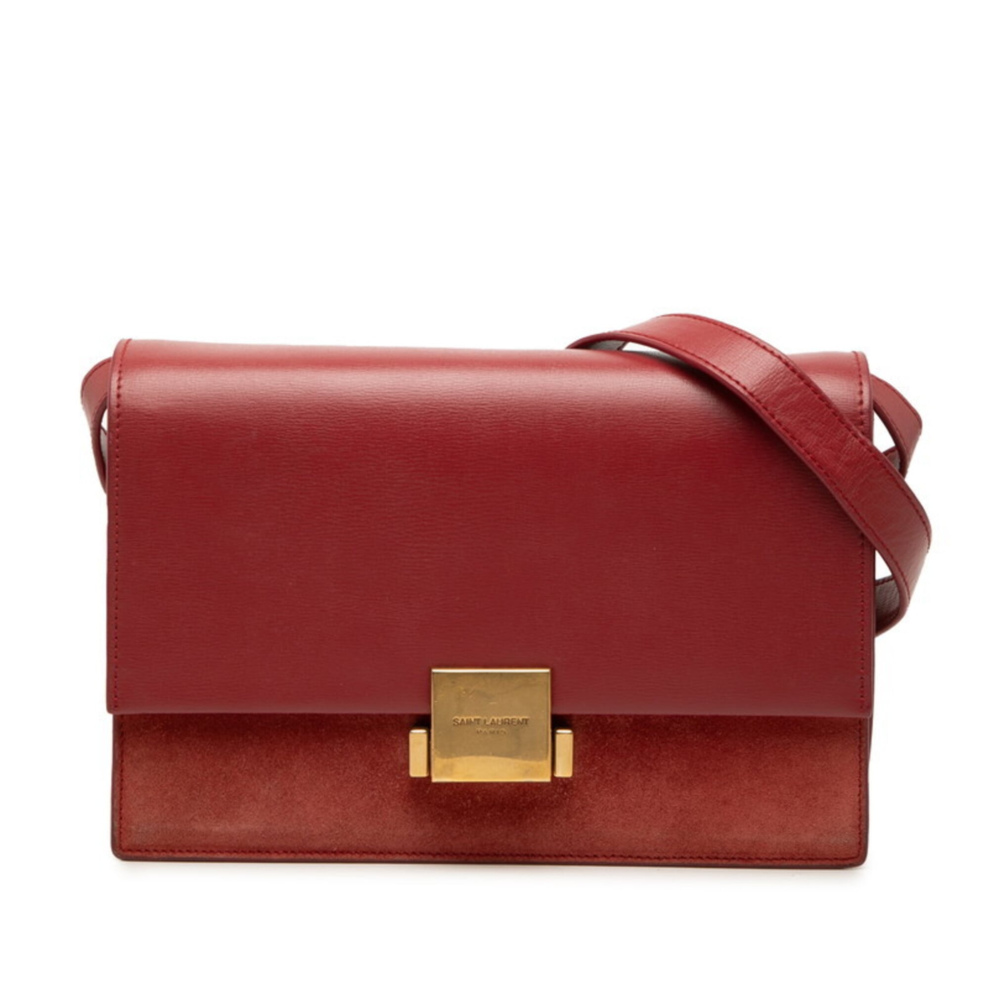 Saint Laurent Red Color Leather Shoulder Bag (Pre-Owned)