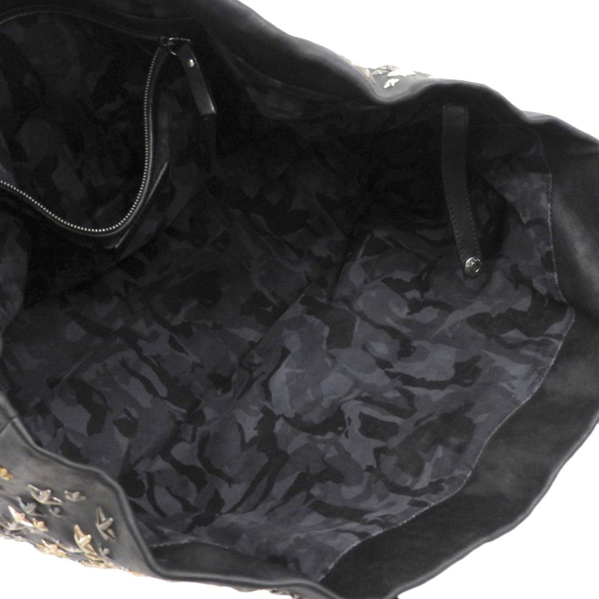 Jimmy Choo Black Leather Tote Bag (Pre-Owned)