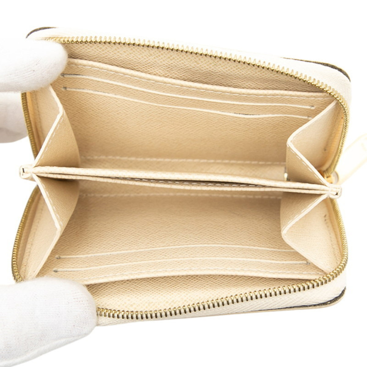 Louis Vuitton White Pvc Leather Coin Purse/Coin Case (Pre-Owned)
