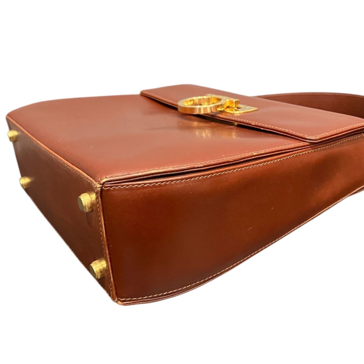 Salvatore Ferragamo Brown Leather Handbag (Pre-Owned)