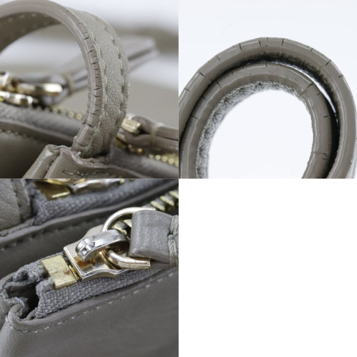 Celine Gray Leather Shoulder Bag (Pre-Owned)