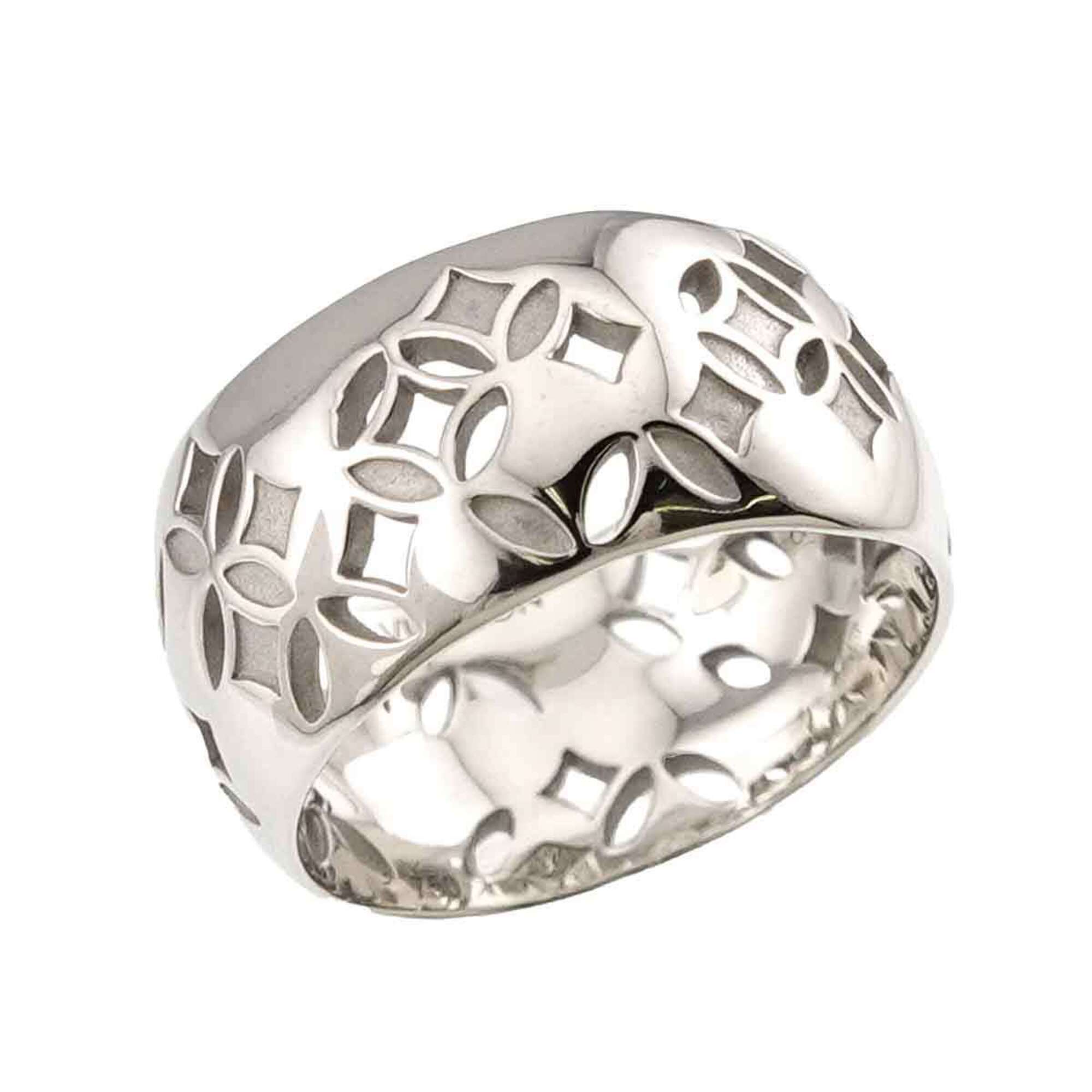 Louis Vuitton White Gold (18K) Band Ring (Pre-Owned)