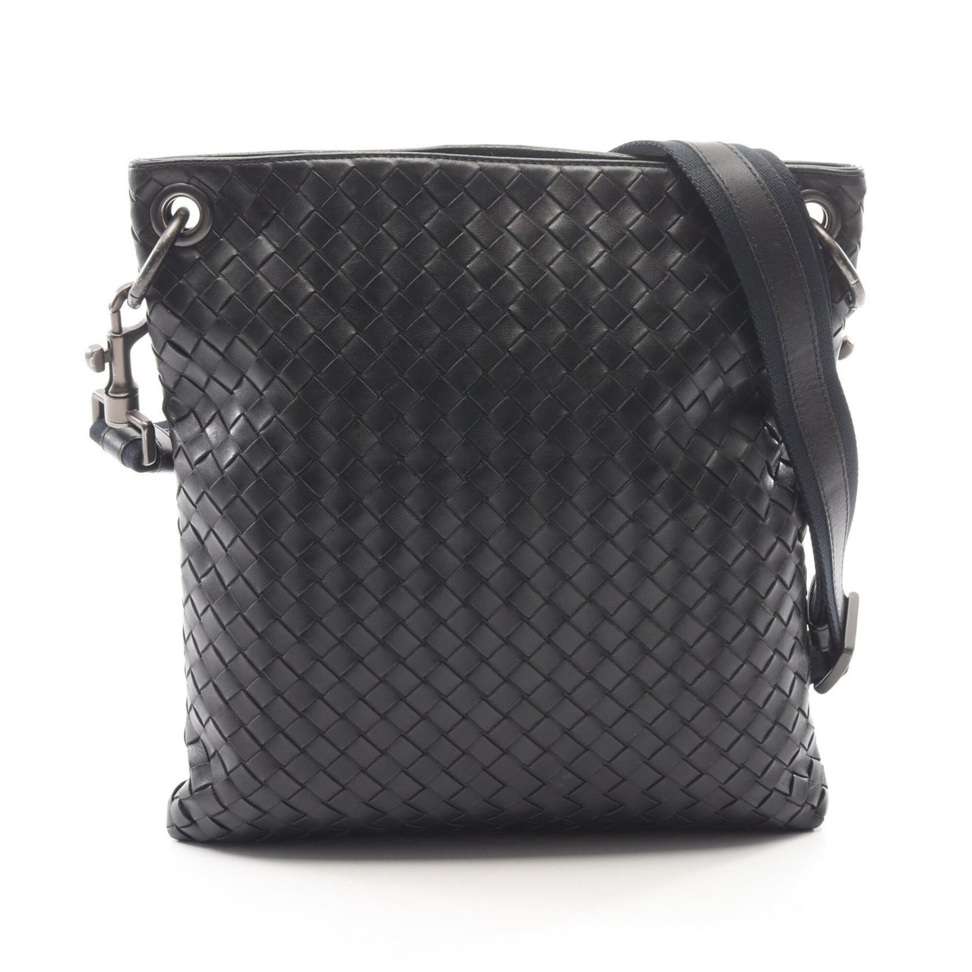 Bottega Veneta Intrecciato Black Intrecciato Handbag Shoulder Bag (Pre-Owned)