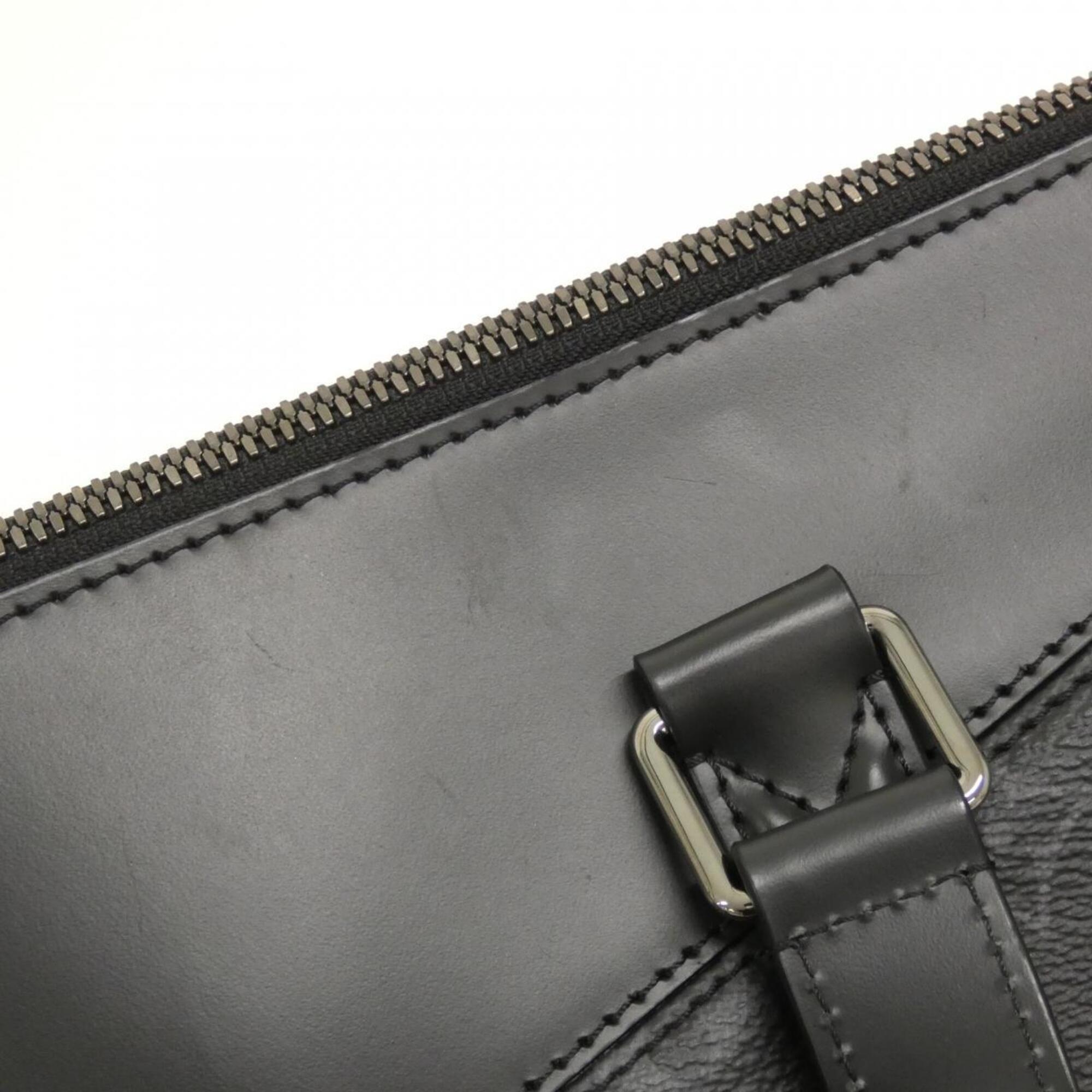 Louis Vuitton Black Coated Canvas Briefcase Handbag (Pre-Owned)