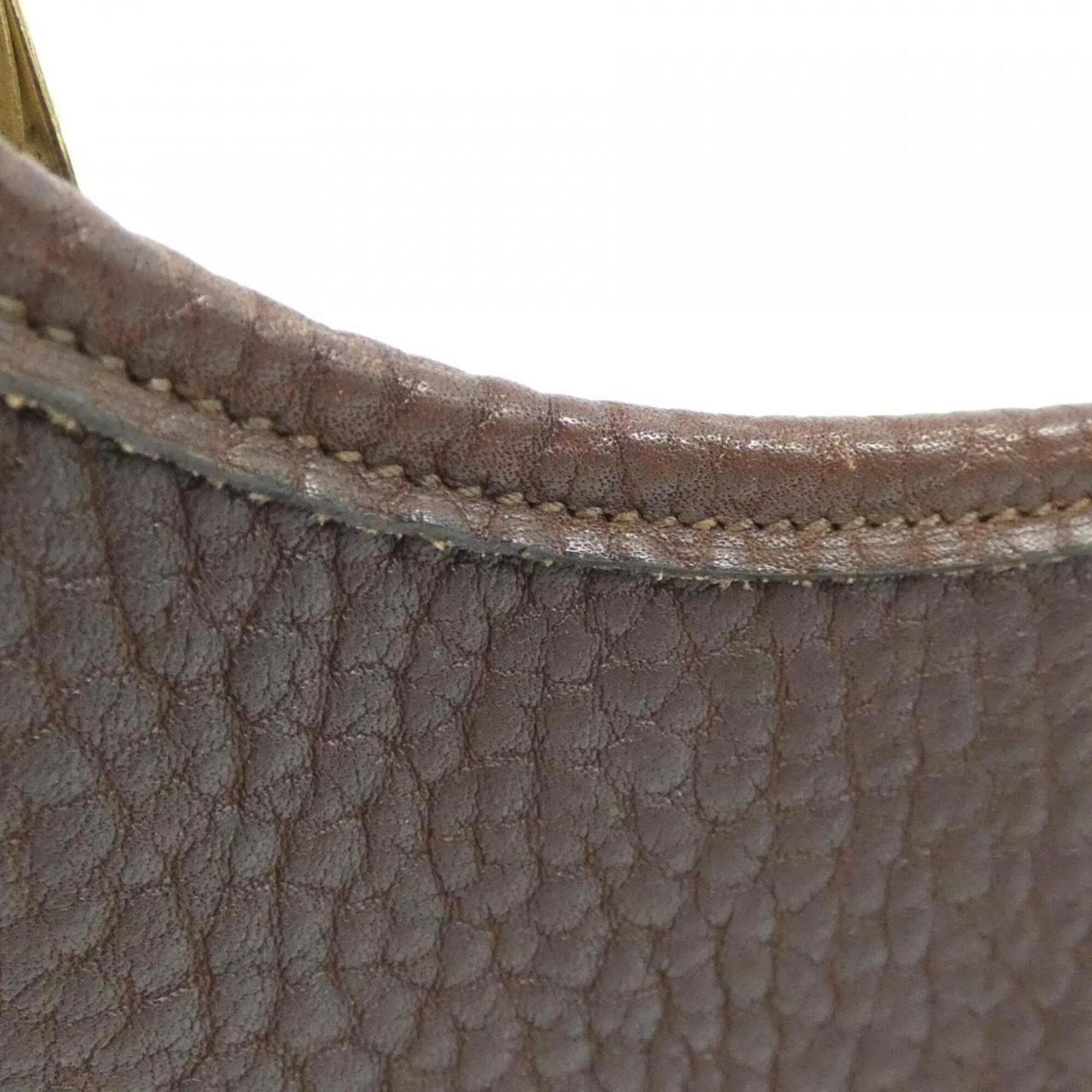 Hermes Evelyne Marron Fonce Fjord Leather Shoulder Bag (Pre-Owned)