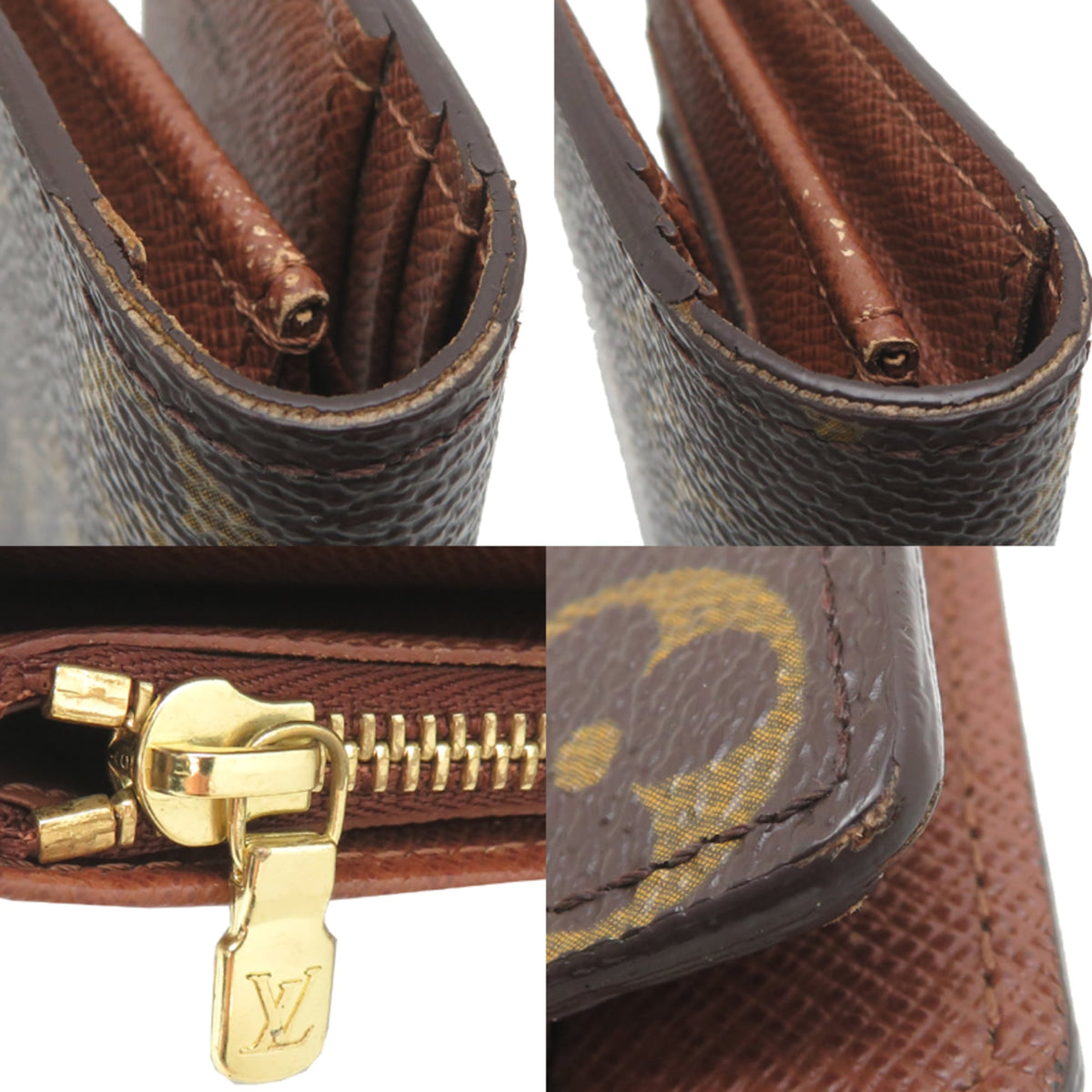 Louis Vuitton Brown Monogram Long Wallet (Bi-Fold) (Pre-Owned)