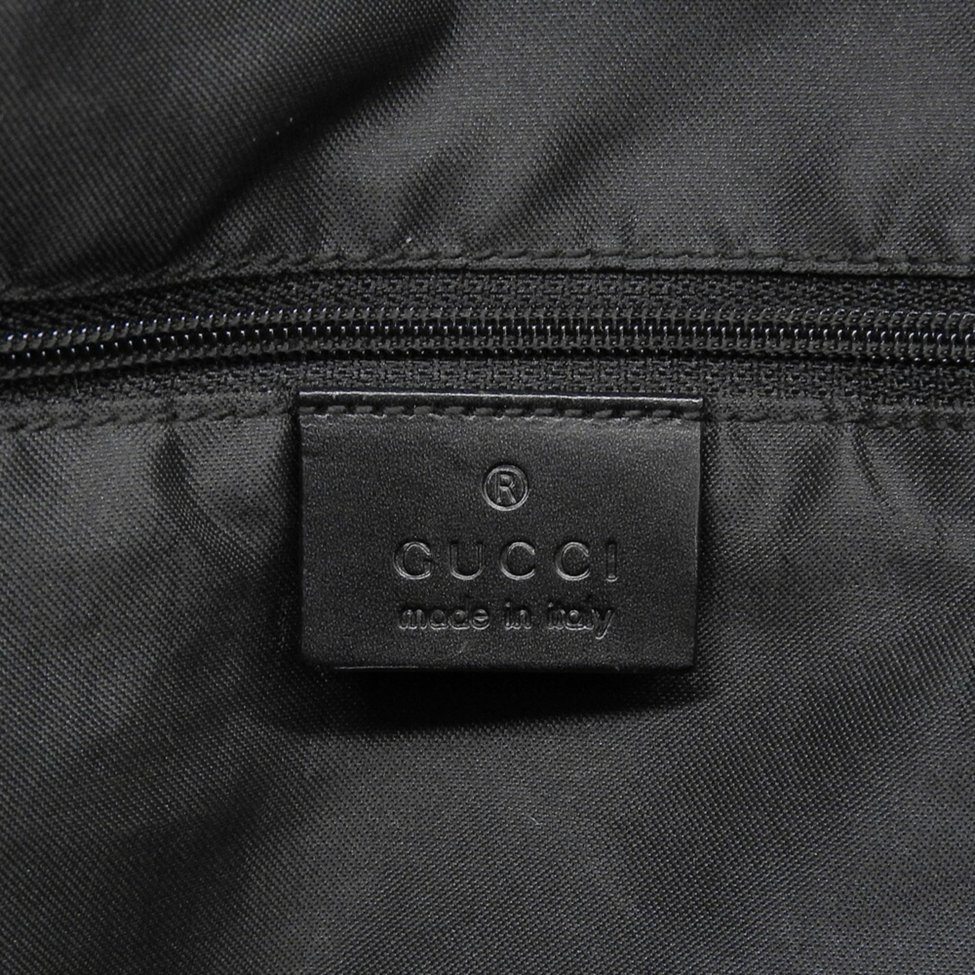 Gucci Black Nylon Leather Shoulder Bag (Pre-Owned)