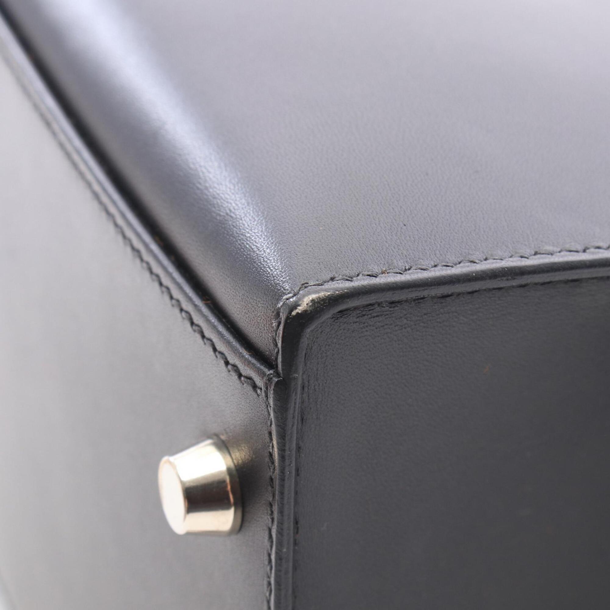 Hermes Black Chamonix Leather Handbag (Pre-Owned)