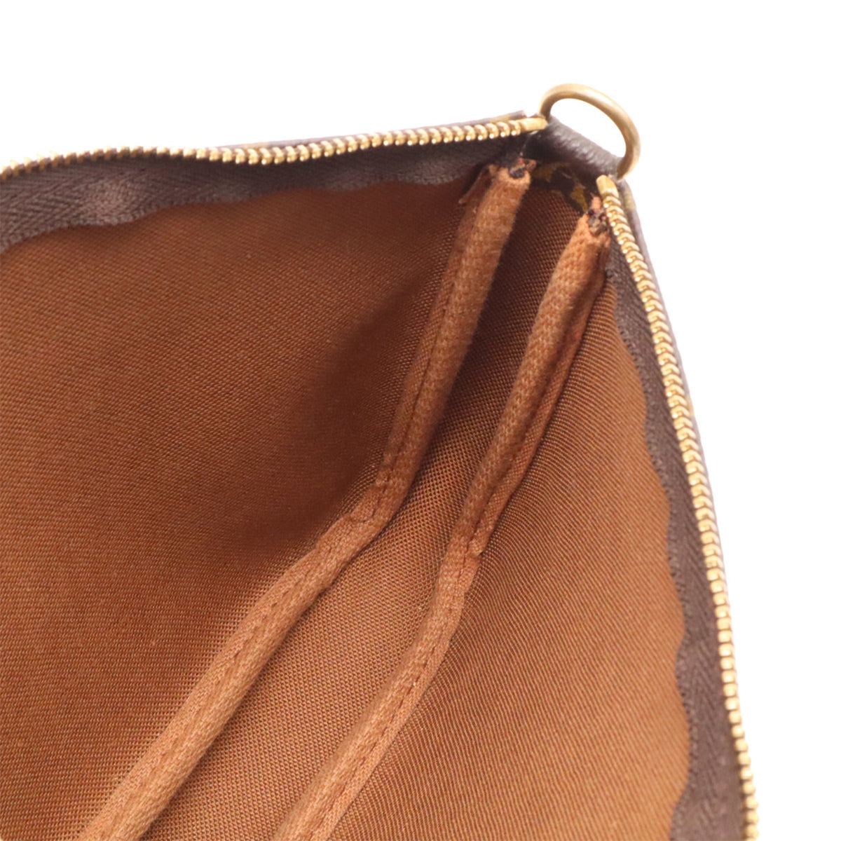Louis Vuitton Brown Monogram Canvas Pvc Coated Canvas Handbag Pochette Pouch (Pre-Owned)