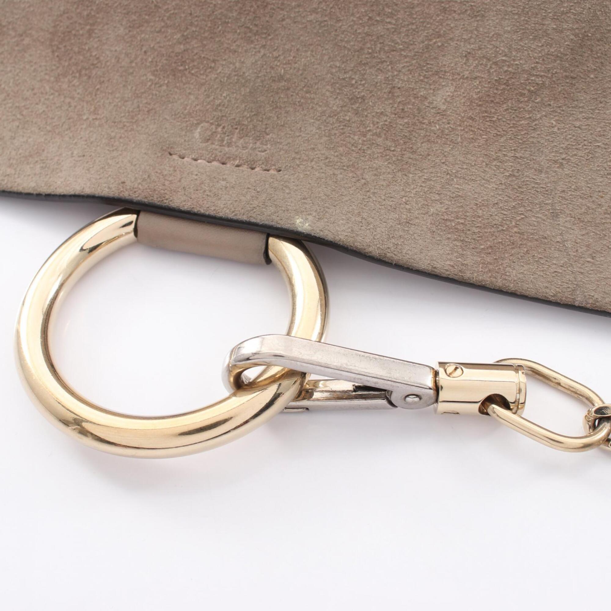 Chloé Beige Leather Suede Handbag Shoulder Bag (Pre-Owned)