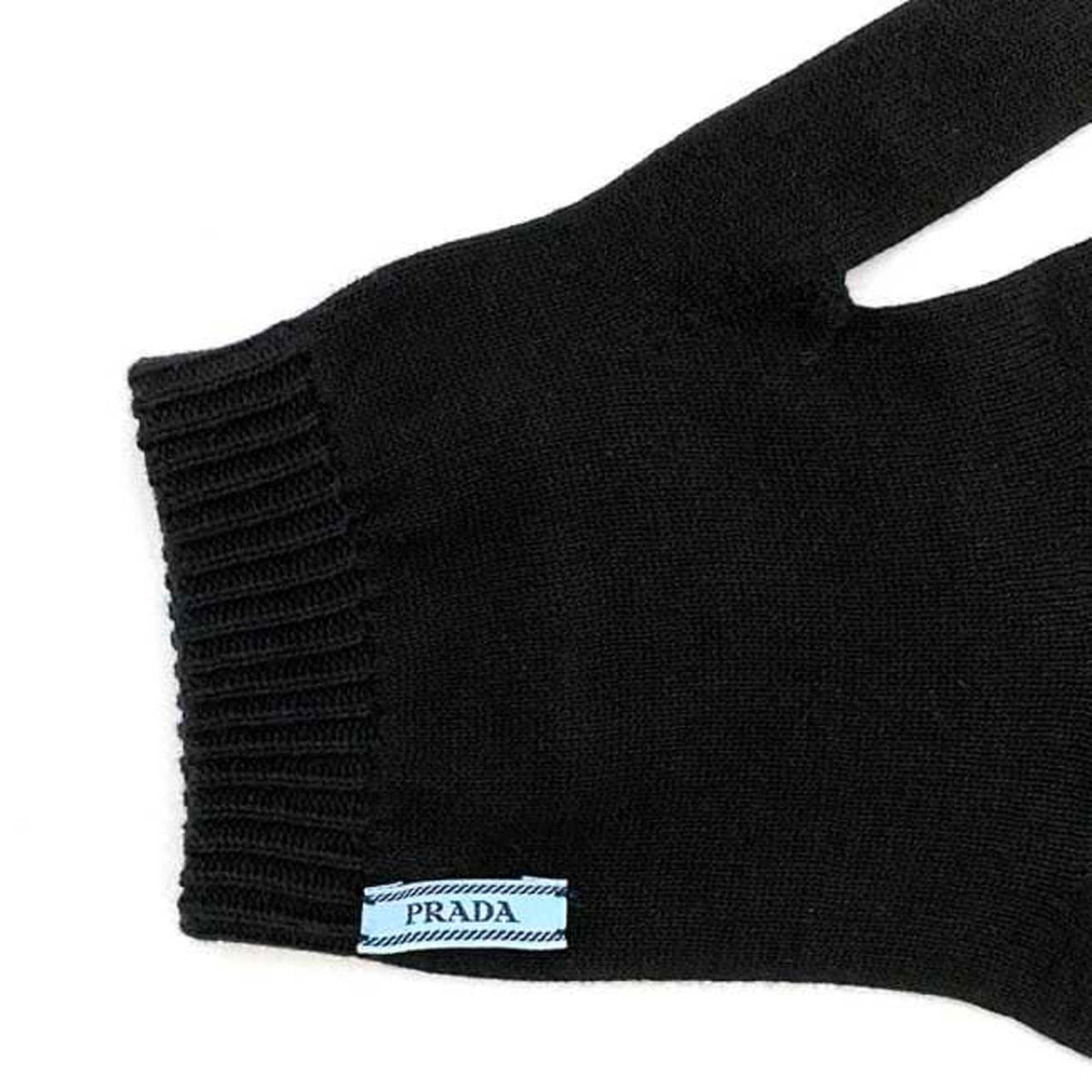 Prada Black Nero Warm Gloves (Pre-Owned)