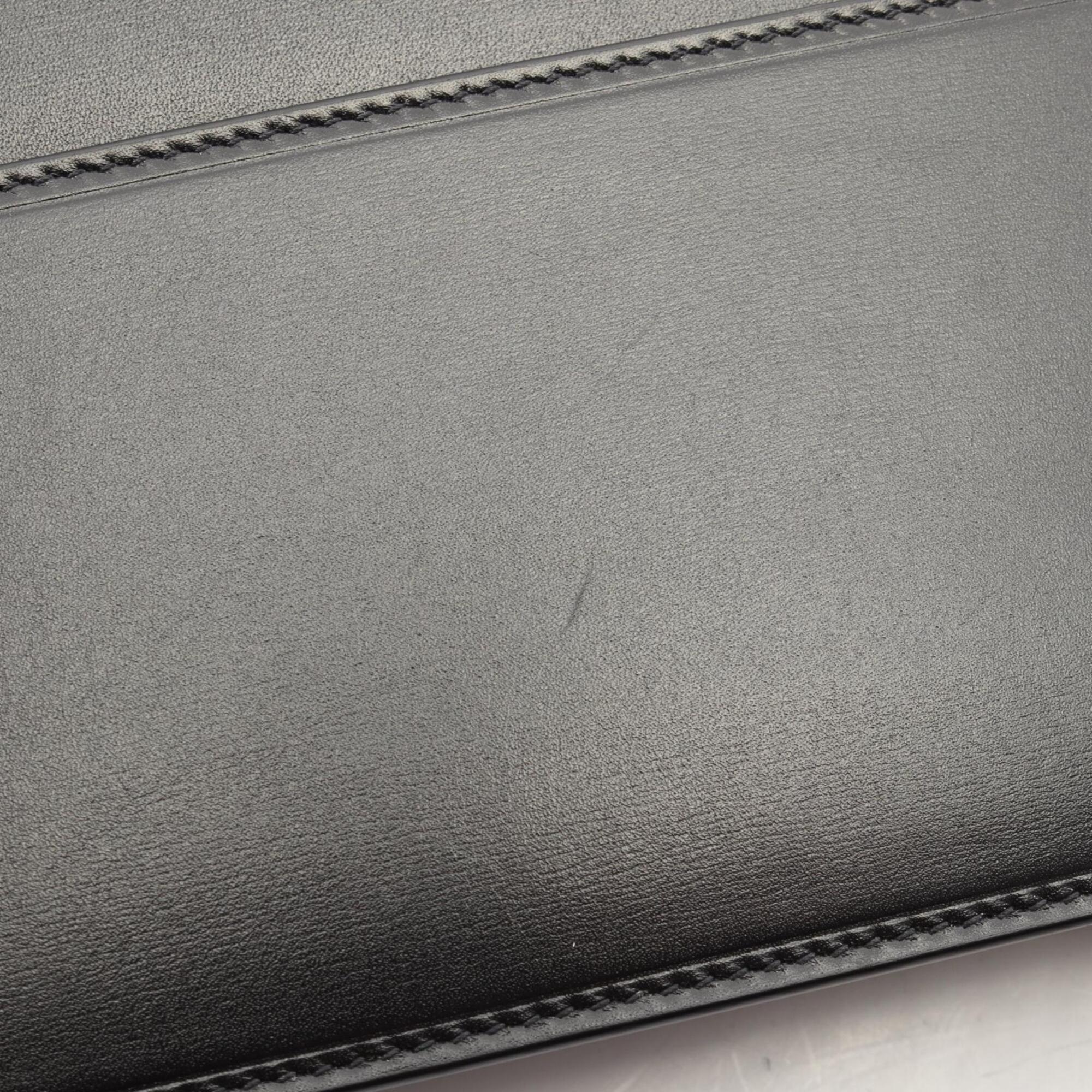 Yves Saint Laurent Black Leather Handbag Tote Bag (Pre-Owned)