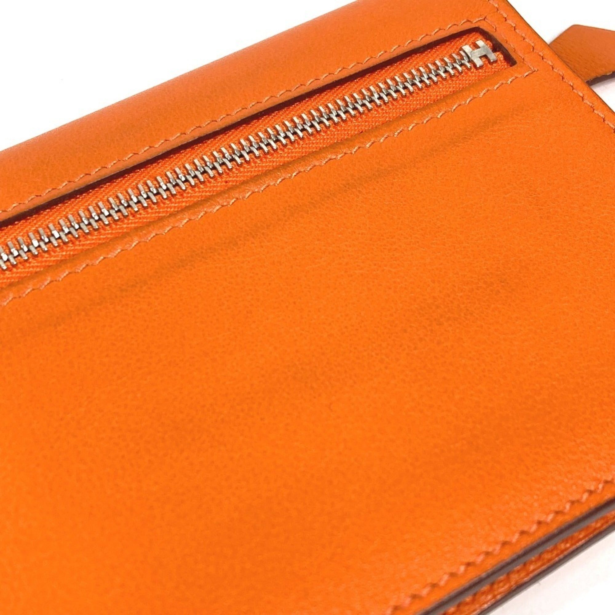 Hermes Orange Swift Leather Wallet (Bi-Fold) (Pre-Owned)