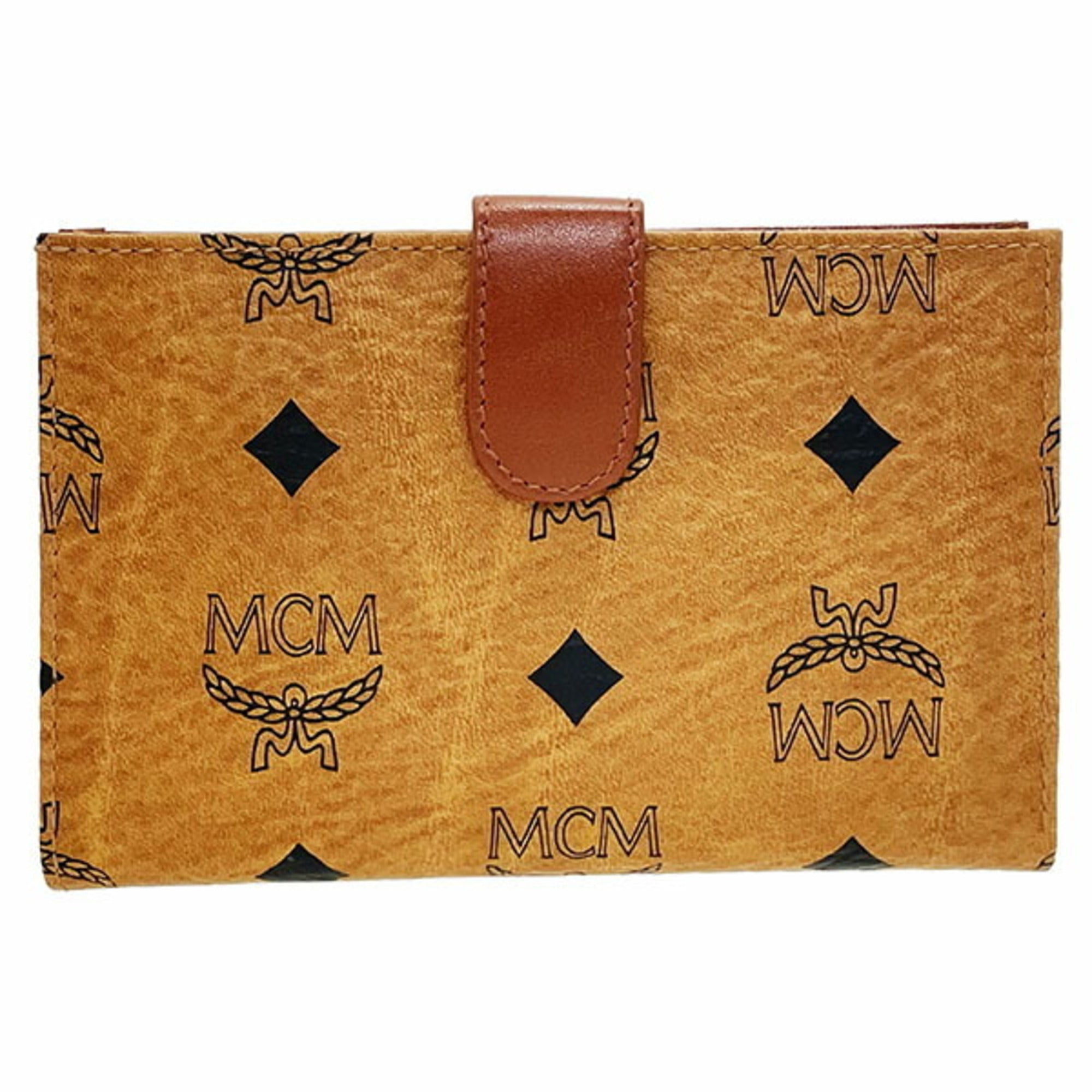 Mcm Brown Camel Pvc Wallet (Bi-Fold) (Pre-Owned)