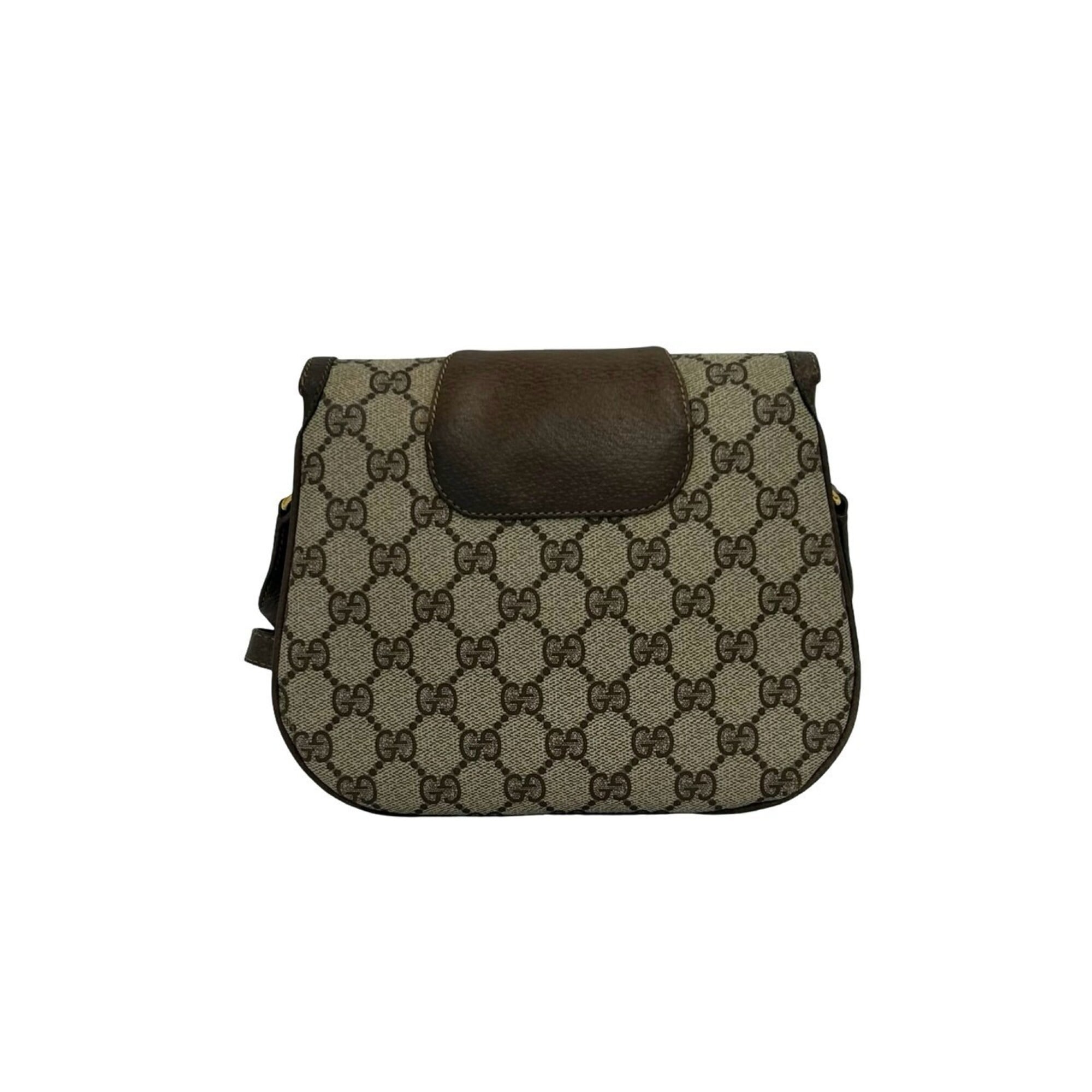 Gucci Brown Leather Pvc Pochette Shoulder Bag (Pre-Owned)