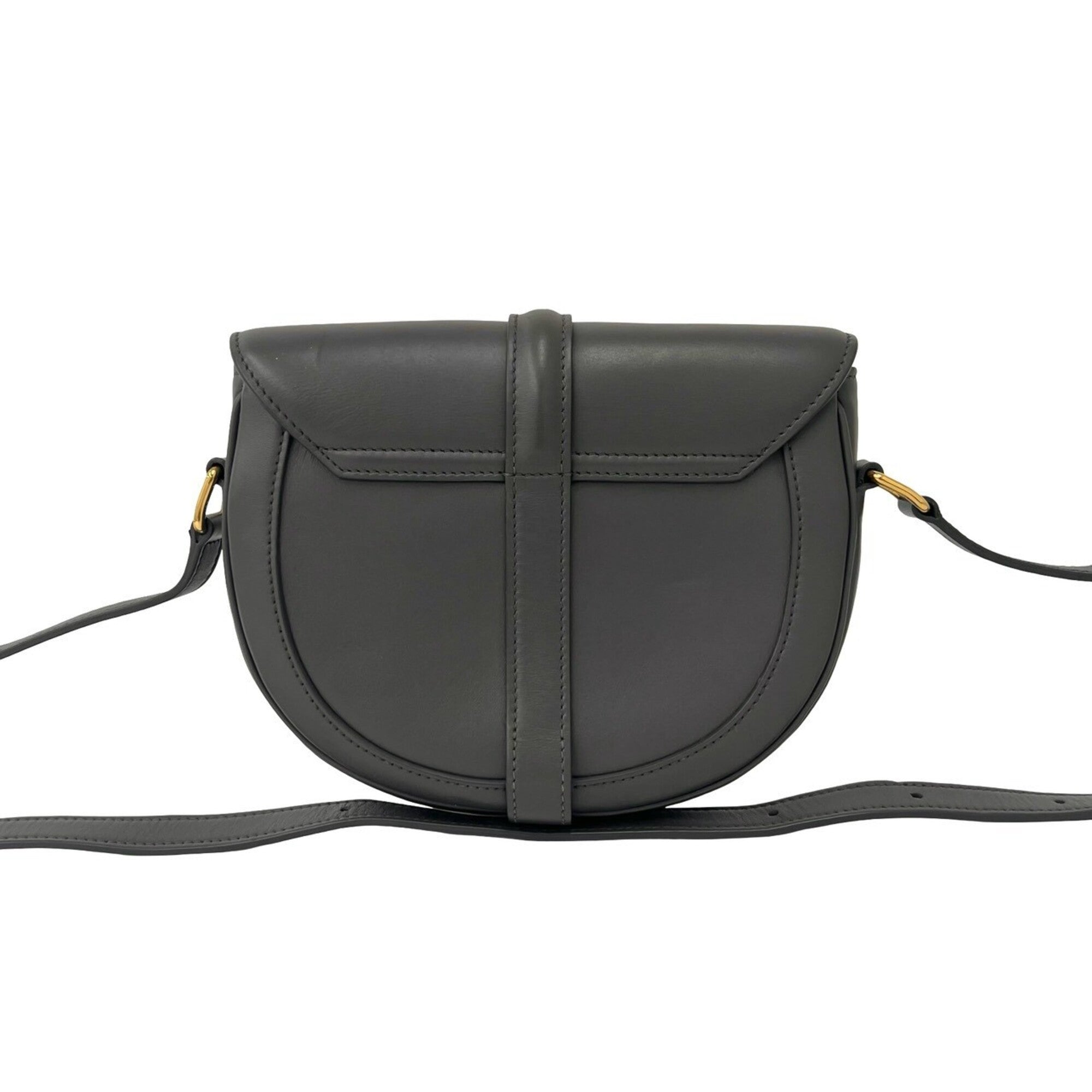 Celine Gray Leather Crossbody Bag Pochette Shoulder Bag (Pre-Owned)