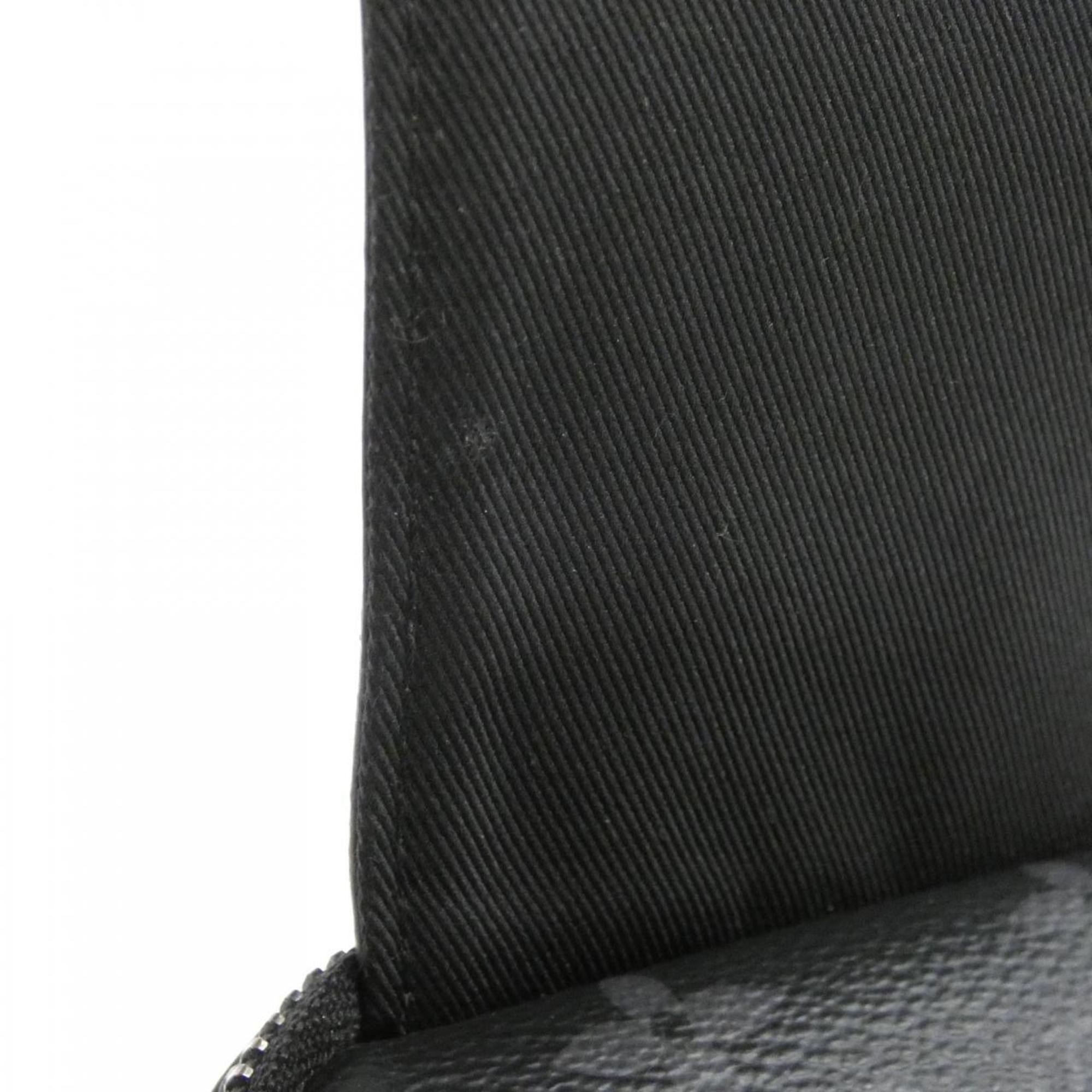 Louis Vuitton Black Coated Canvas Handbag Pouch Shoulder Bag (Pre-Owned)