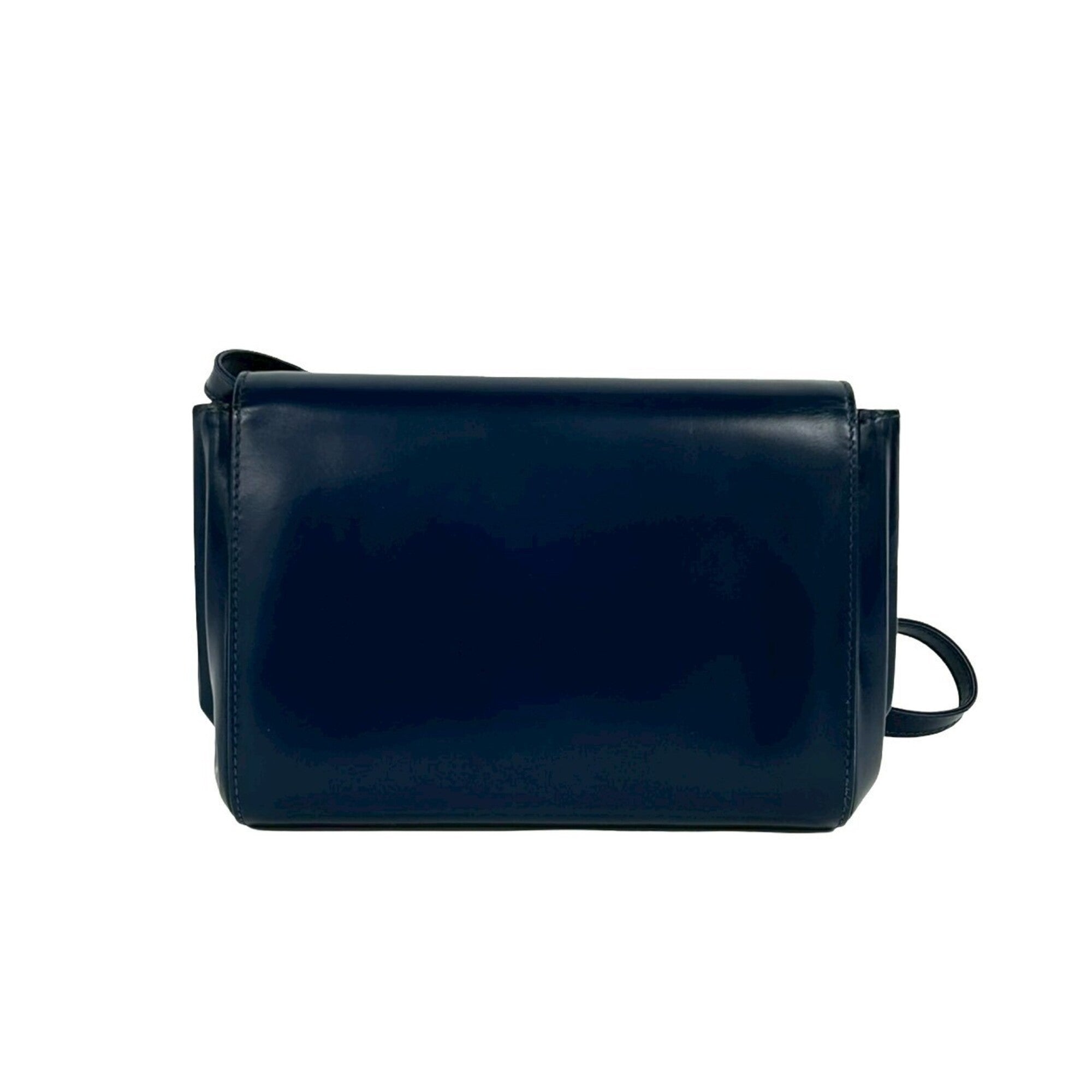 Gucci Navy Leather Pochette Shoulder Bag (Pre-Owned)
