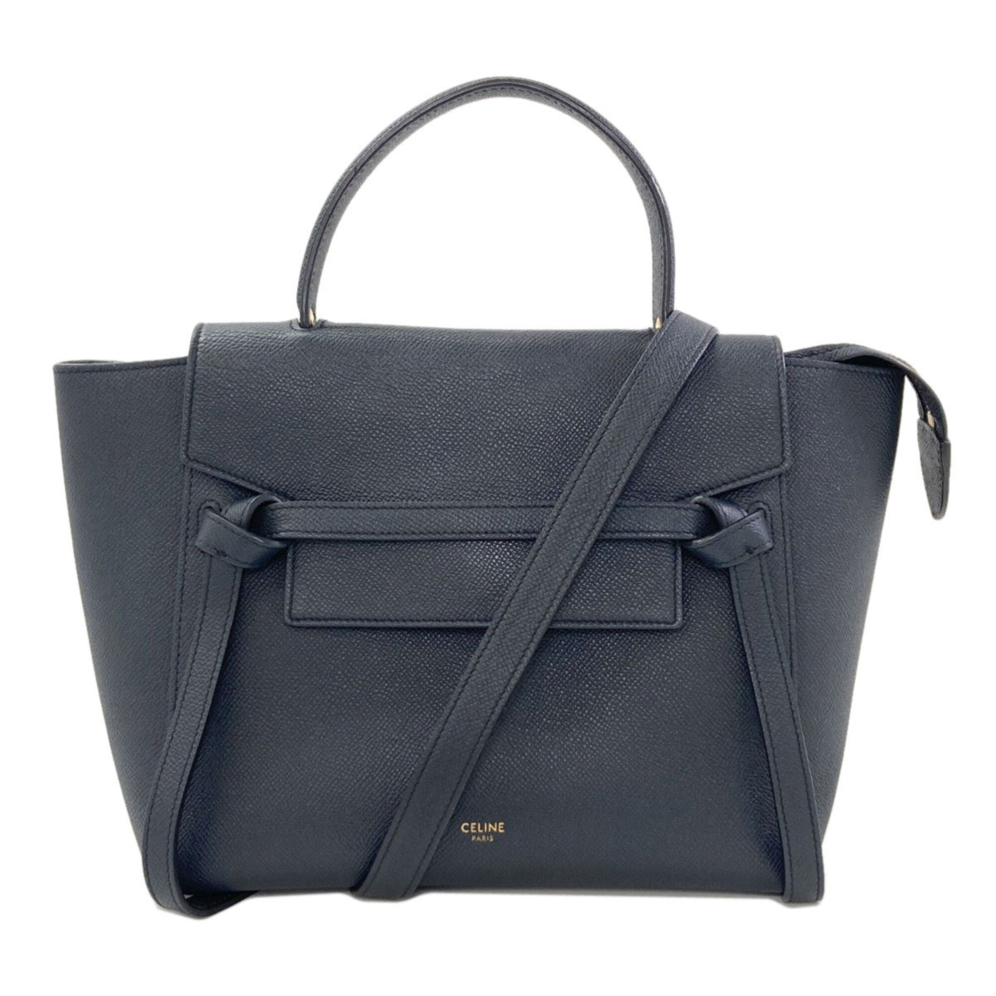 Celine Navy Leather Handbag (Pre-Owned)