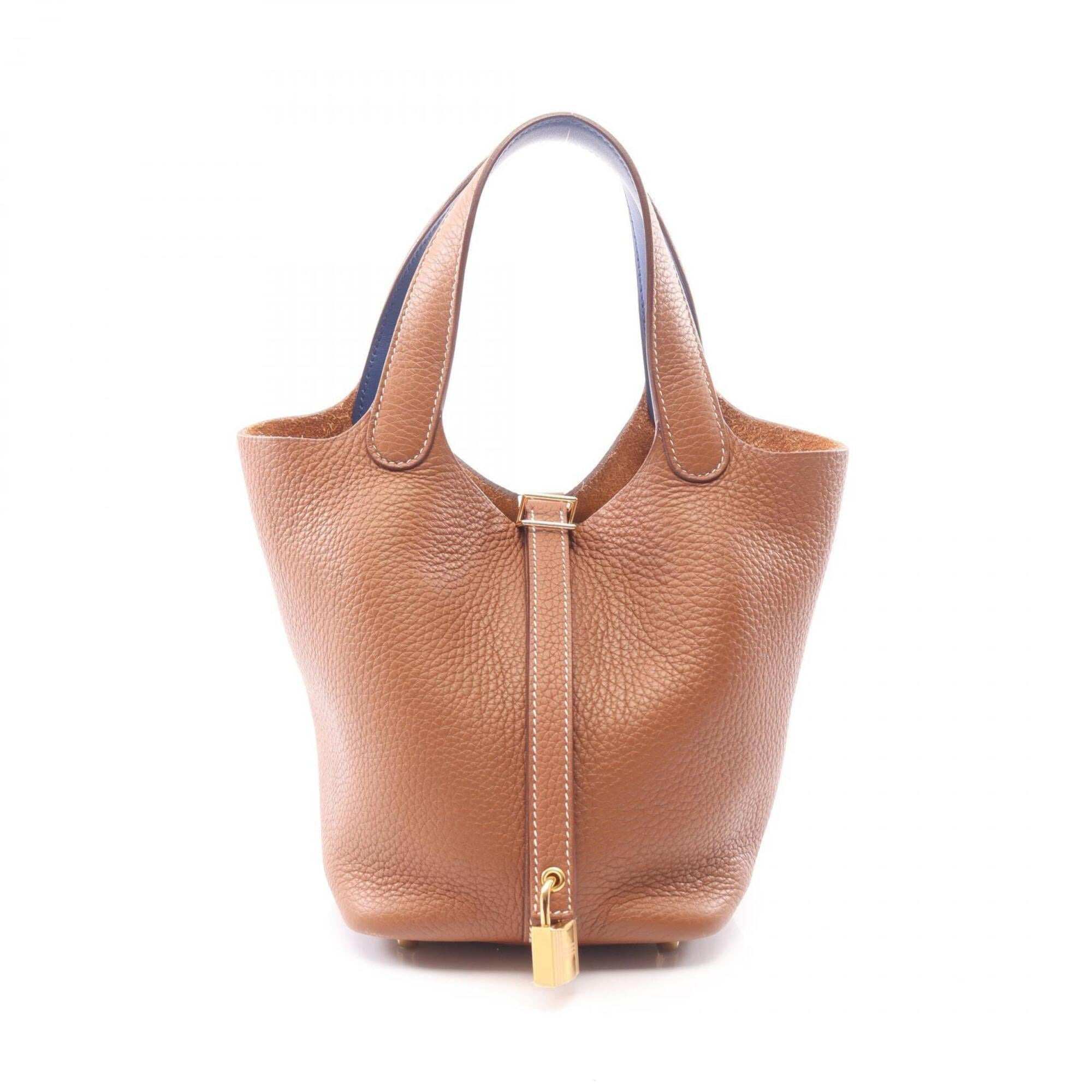 Hermes Brown Taurillon Clemence Leather Leather Handbag (Pre-Owned)