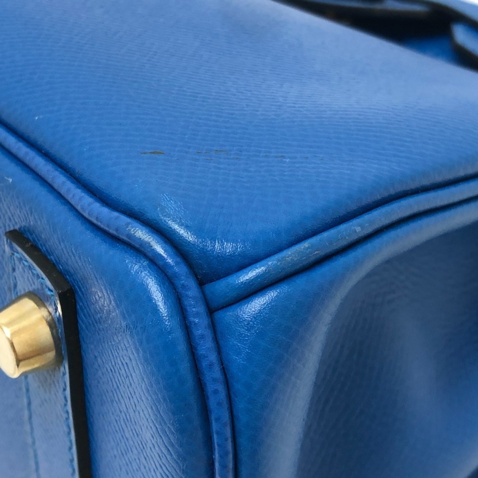Hermes Blue Blue Hydra Epsom Leather Handbag (Pre-Owned)