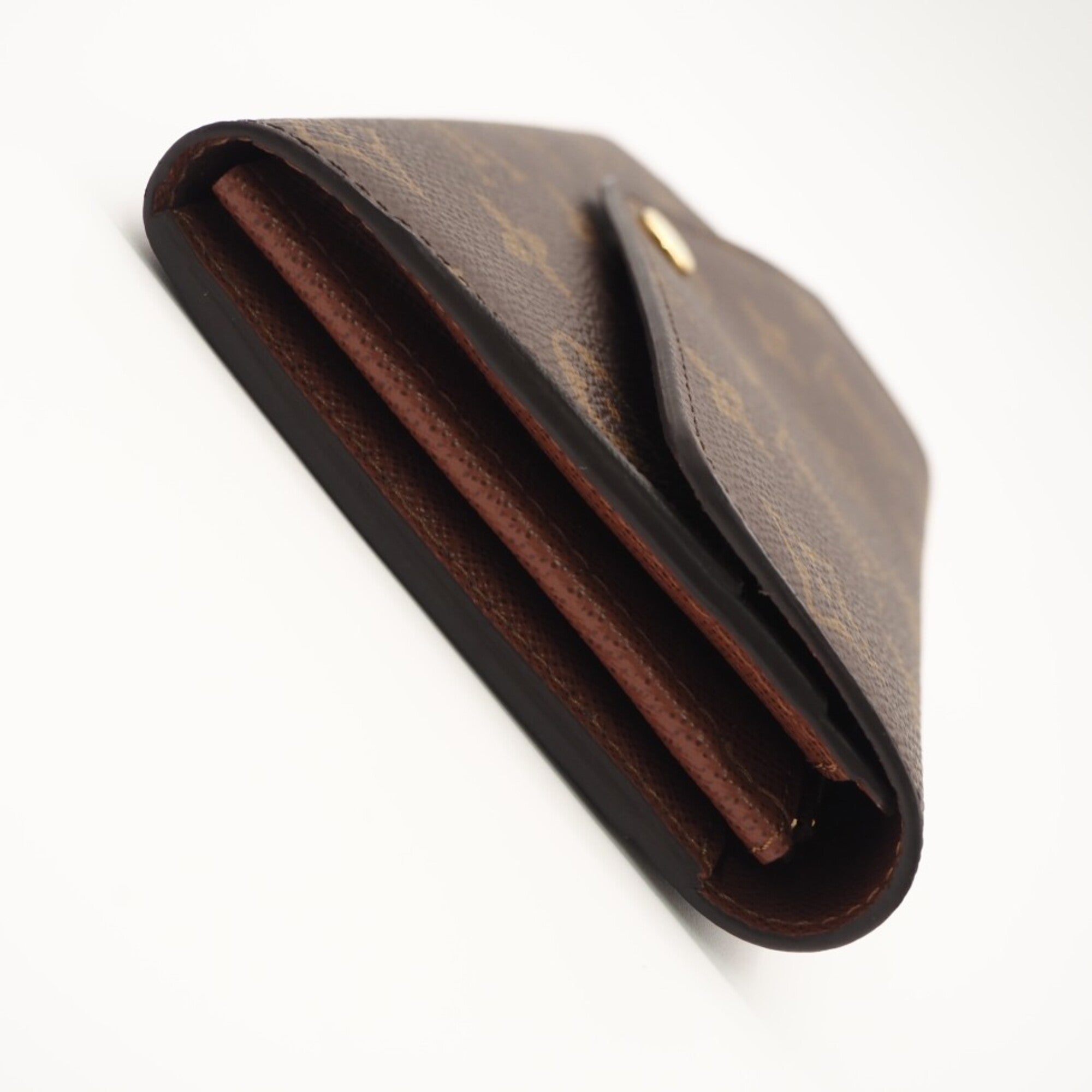 Louis Vuitton Monogram Beige Brown Monogram Coated Canvas Long Wallet (Bi-Fold) (Pre-Owned)