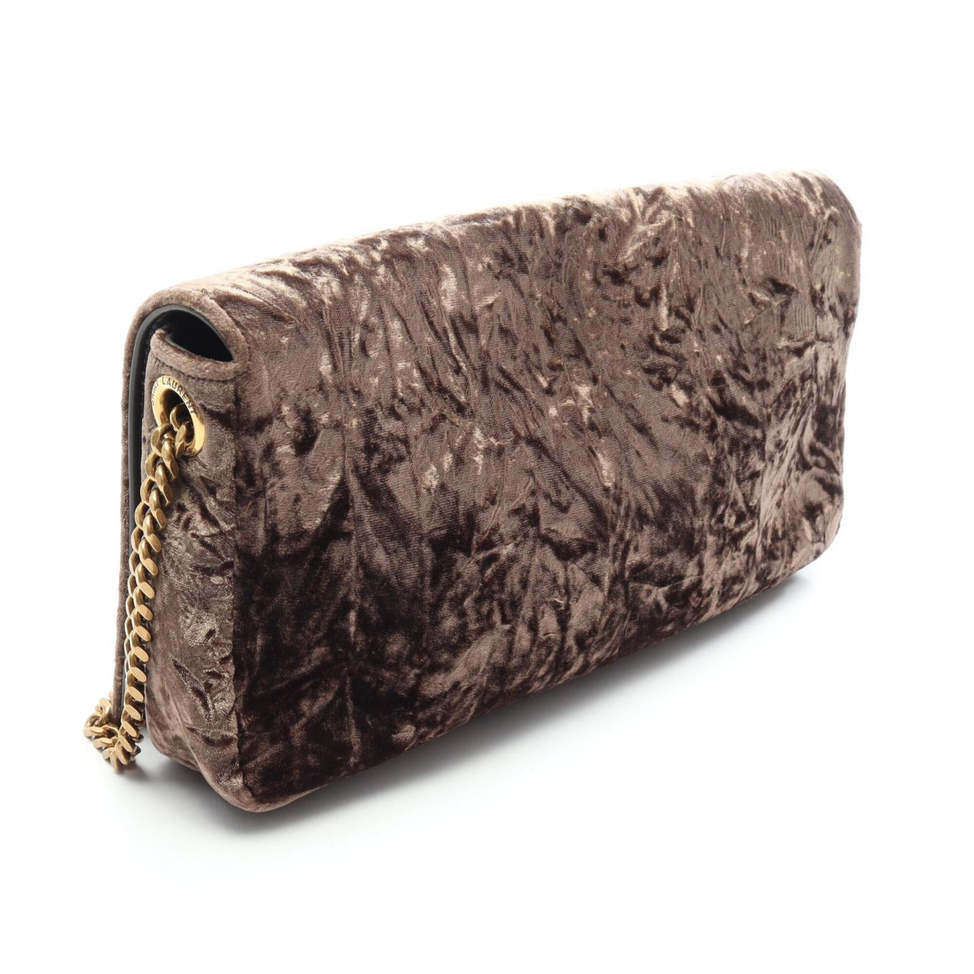 Yves Saint Laurent Brown Fabric Handbag Shoulder Bag (Pre-Owned)