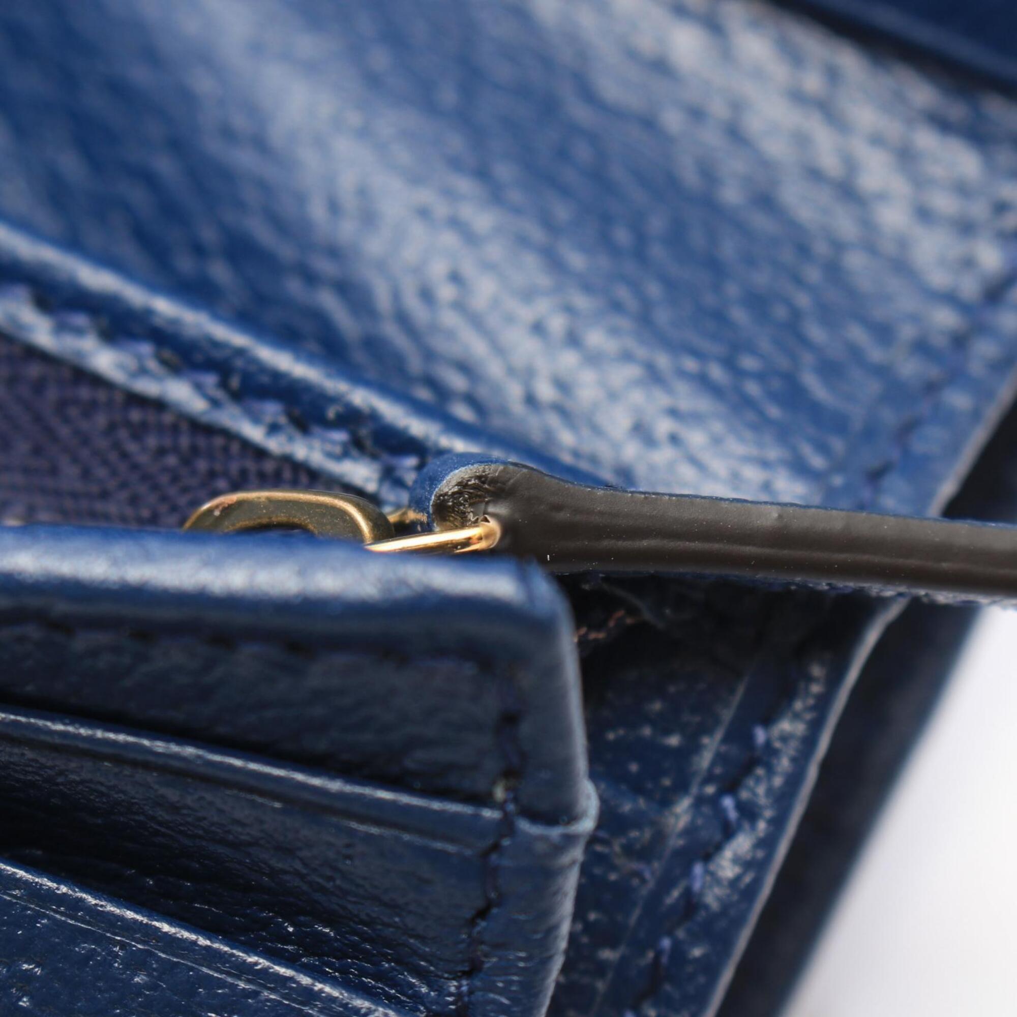 Gucci Navy Leather Wallet (Bi-Fold) (Pre-Owned)