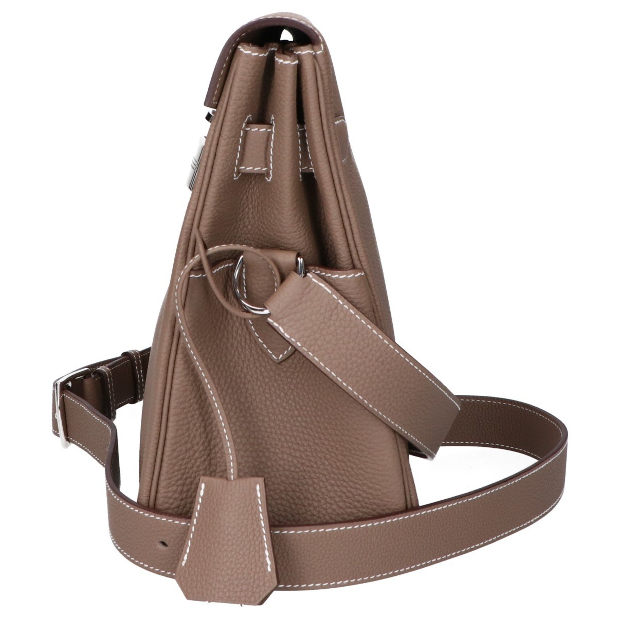 Hermes Etoupe Gray Togo Leather Shoulder Bag (Pre-Owned)