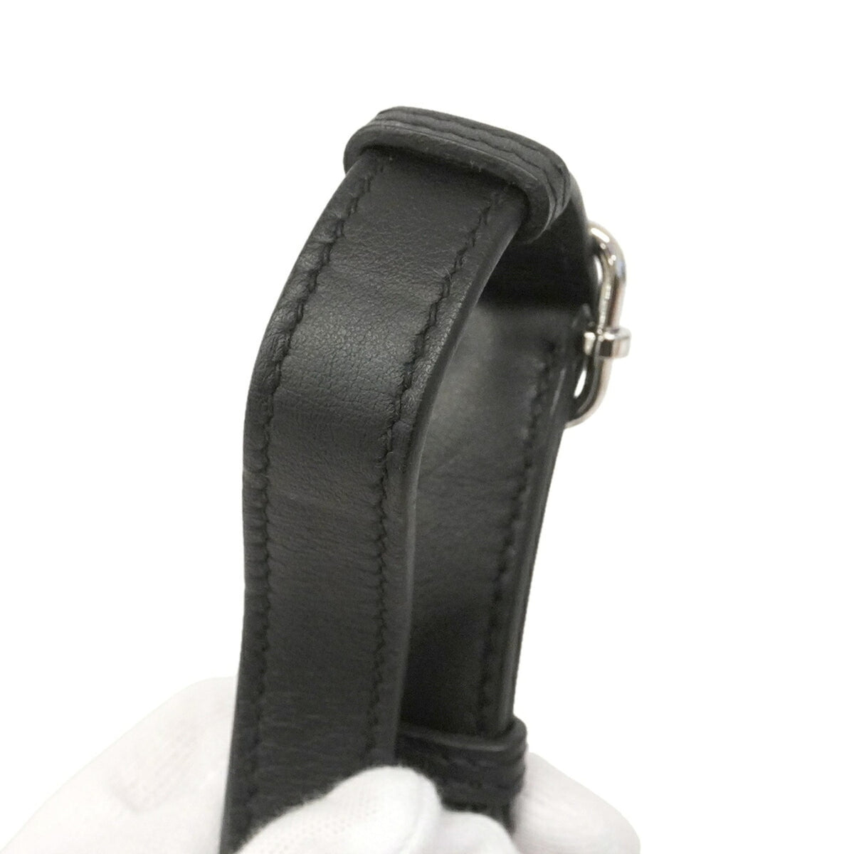 Hermes Black Swift Leather Shoulder Bag (Pre-Owned)
